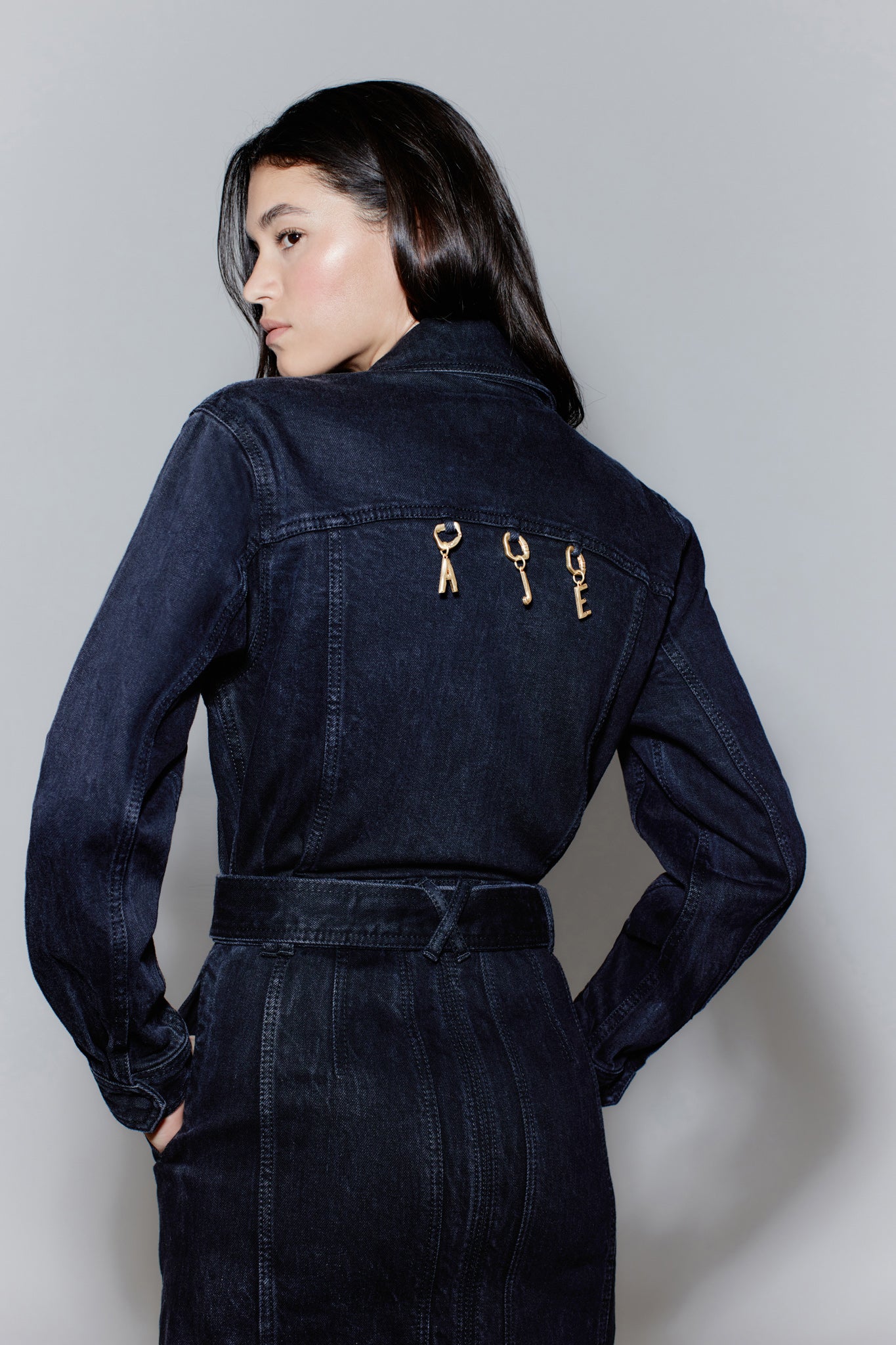 Maya Denim Mini Dress | Black | Aje Aje AU Maya Denim Mini Dress | Black | Aje Aje AU