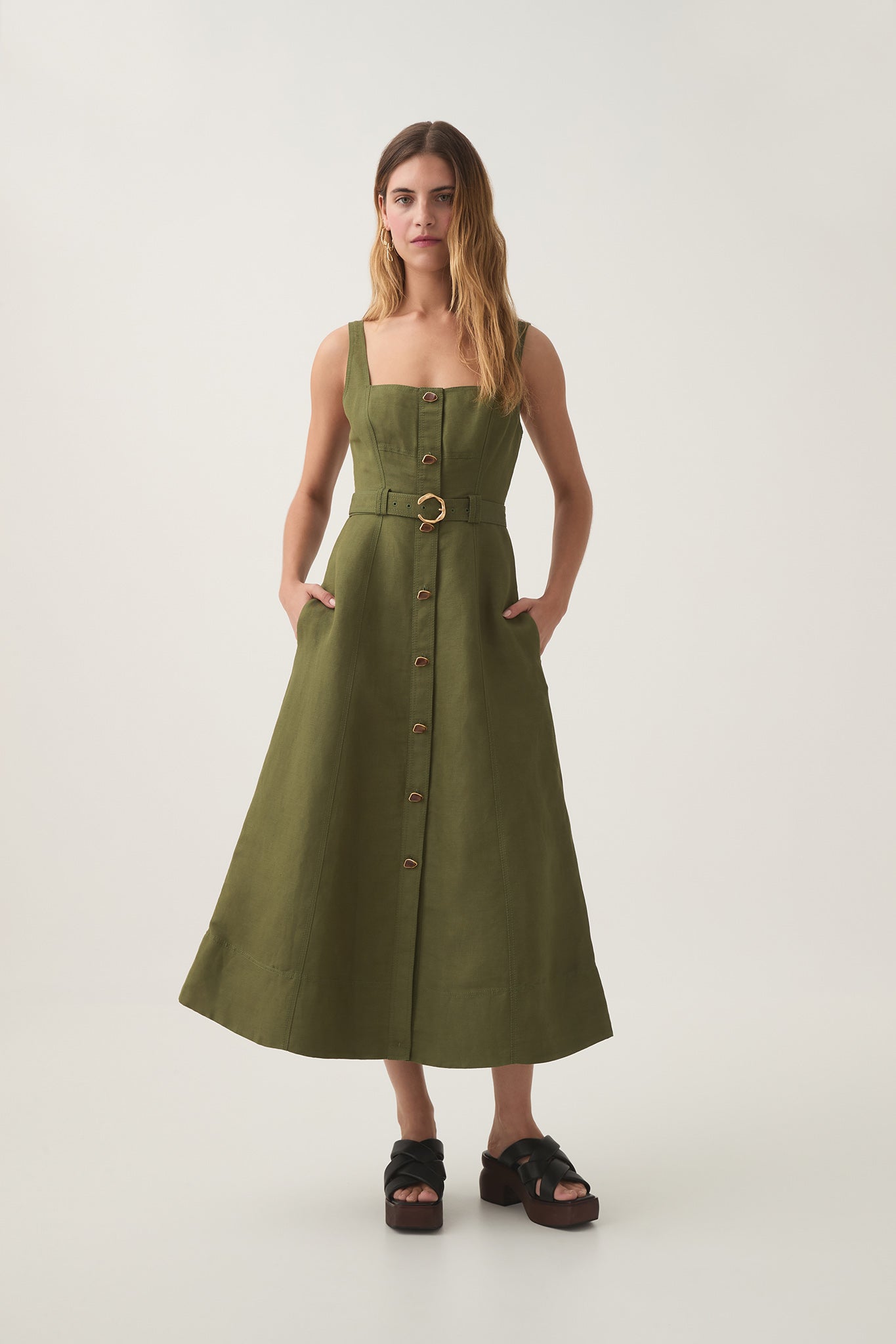 Axle Utility Midi Dress-PALM GREEN / 4 Axle Utility Midi Dress-PALM GREEN / 4
