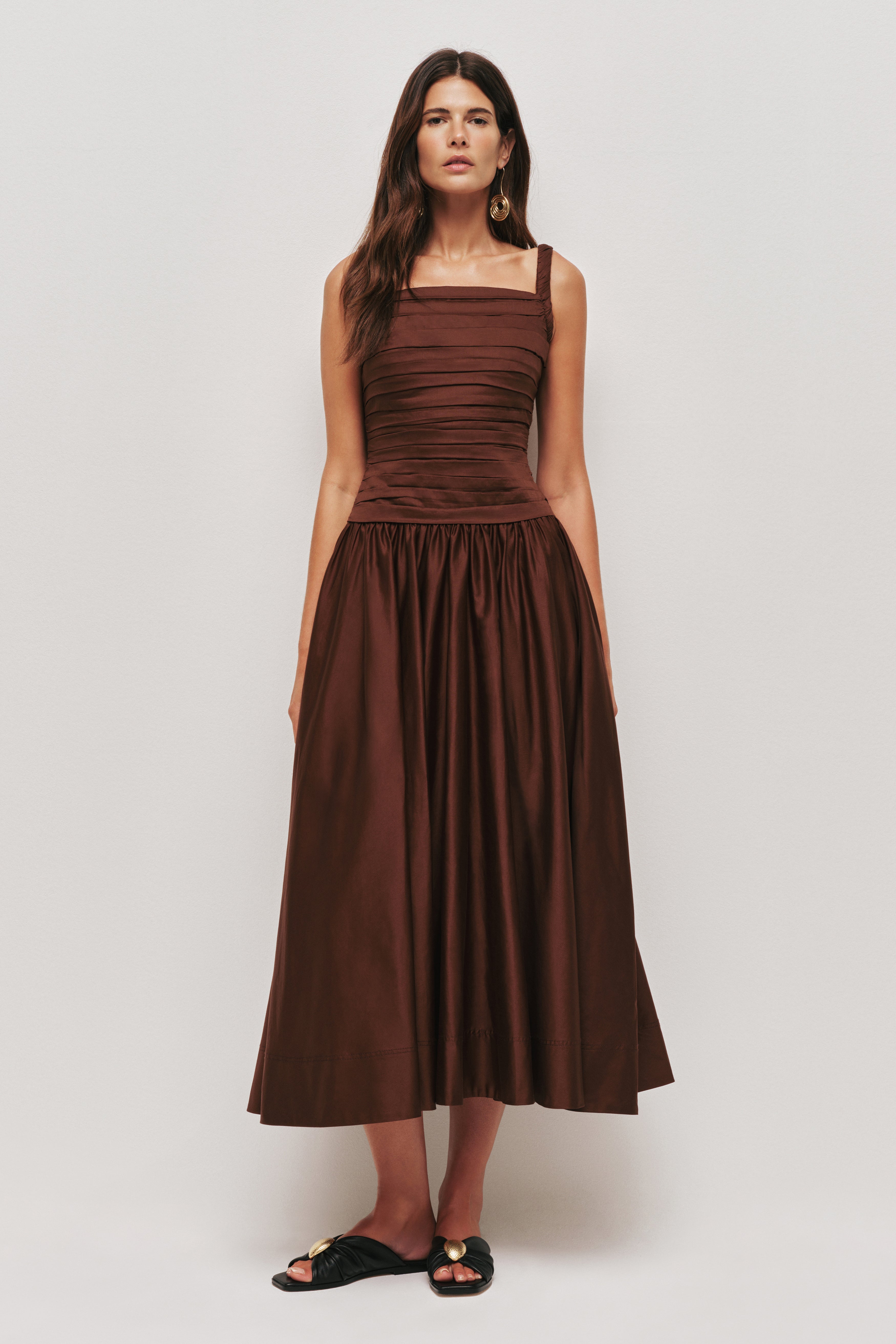 Star Midi Dress | Chocolate