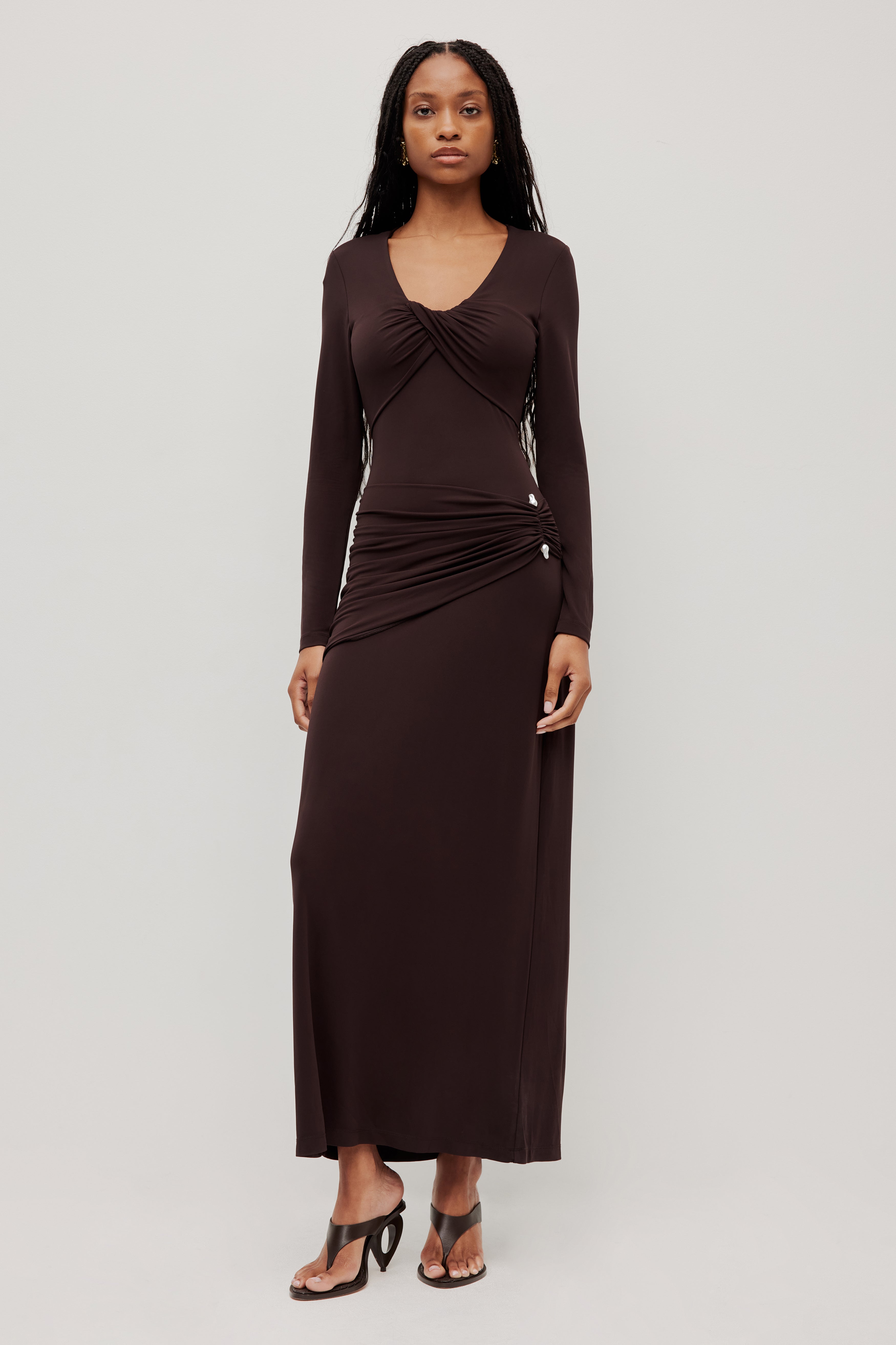 long sleeve aje dress Aje Alexa Long Sleeve Mini Dress in Mulberry