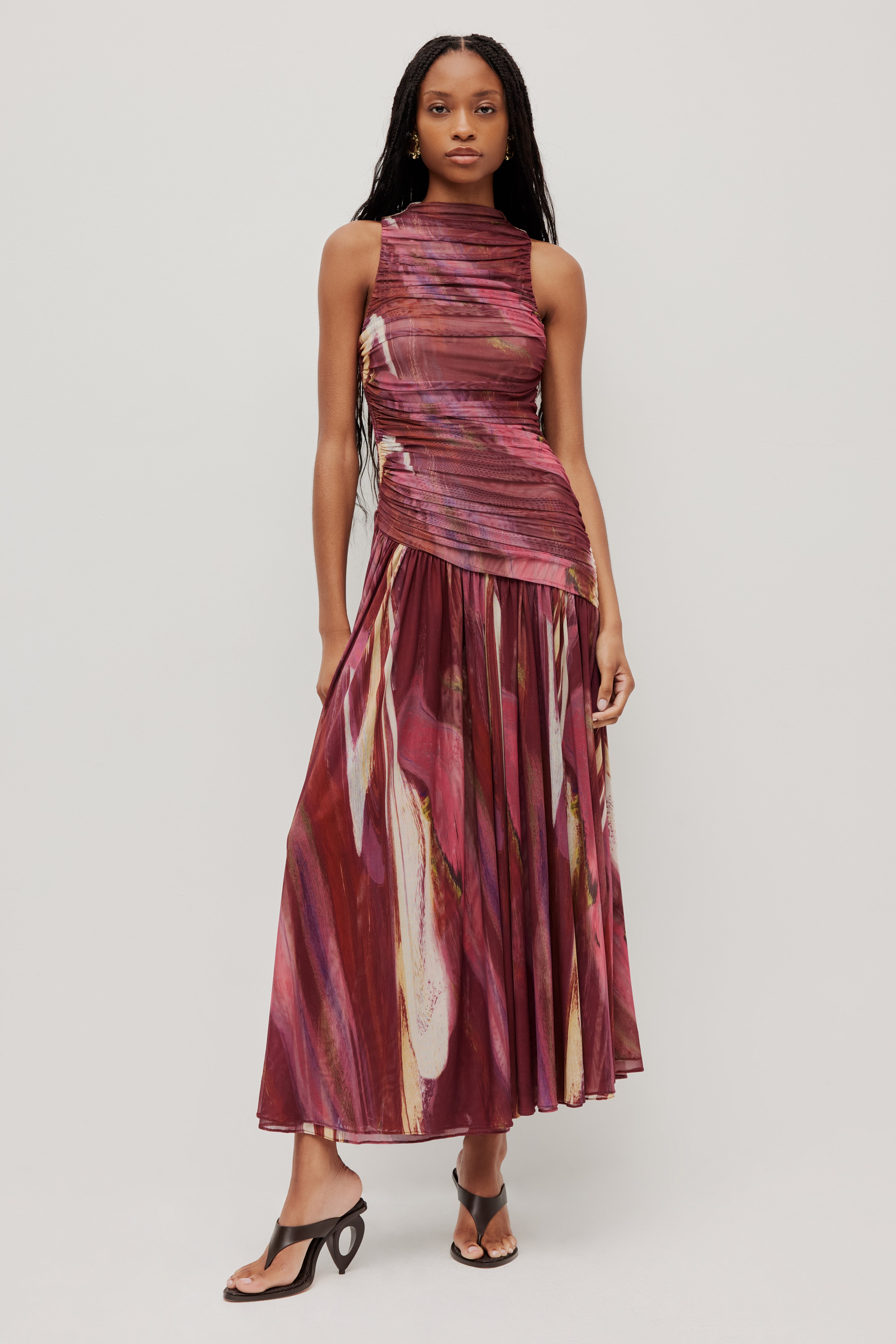 Ines Mesh Maxi Dress | Cranberry Ombre | Aje Studio – Aje AU