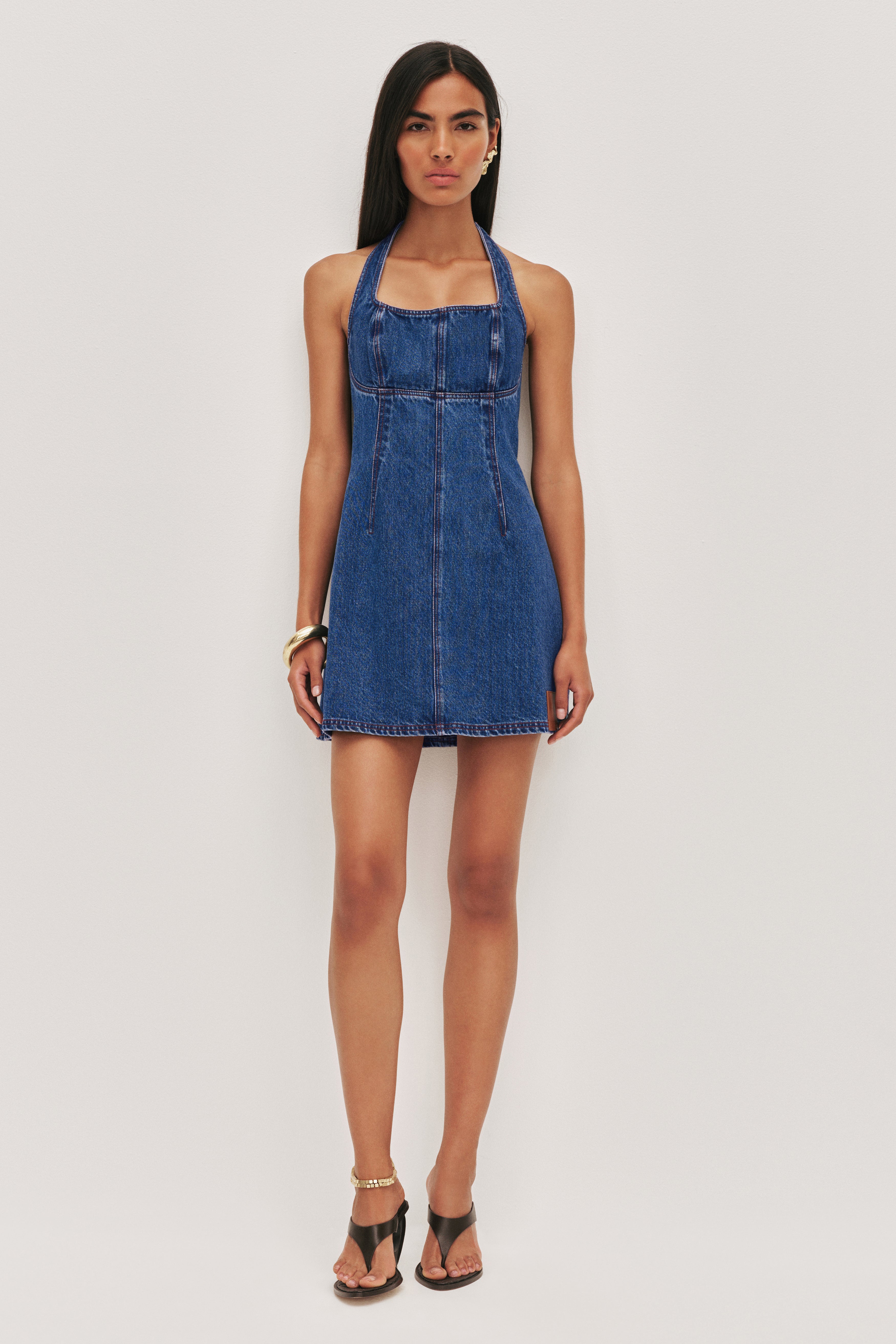 Zella Denim Halter Dress Zella Denim Halter Dress