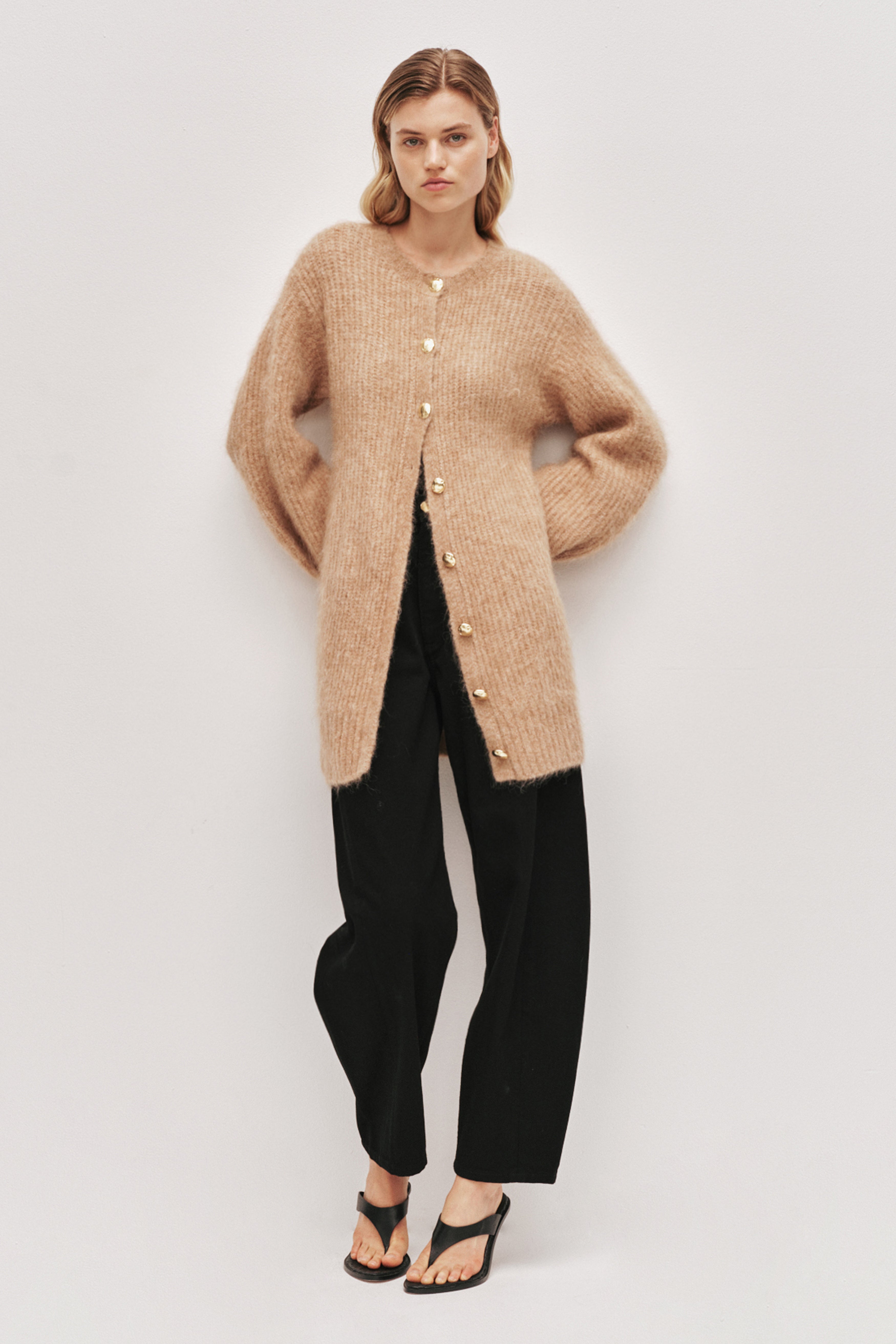 Liyana Fluffy Cocoon Cardigan | Camel | Aje – Aje AU