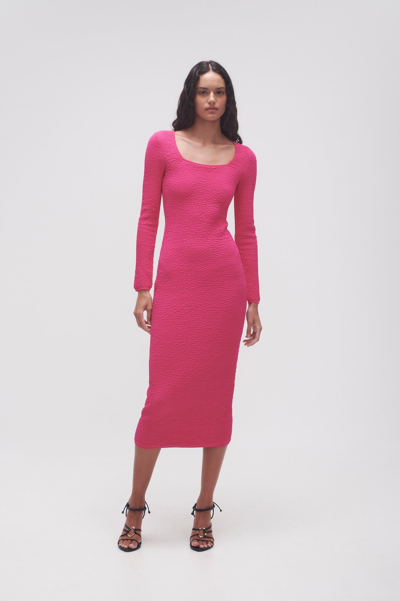 Echo Bubble Body Dress | Hot Pink | Aje Aje AU Echo Bubble Body Dress | Hot Pink | Aje Aje AU