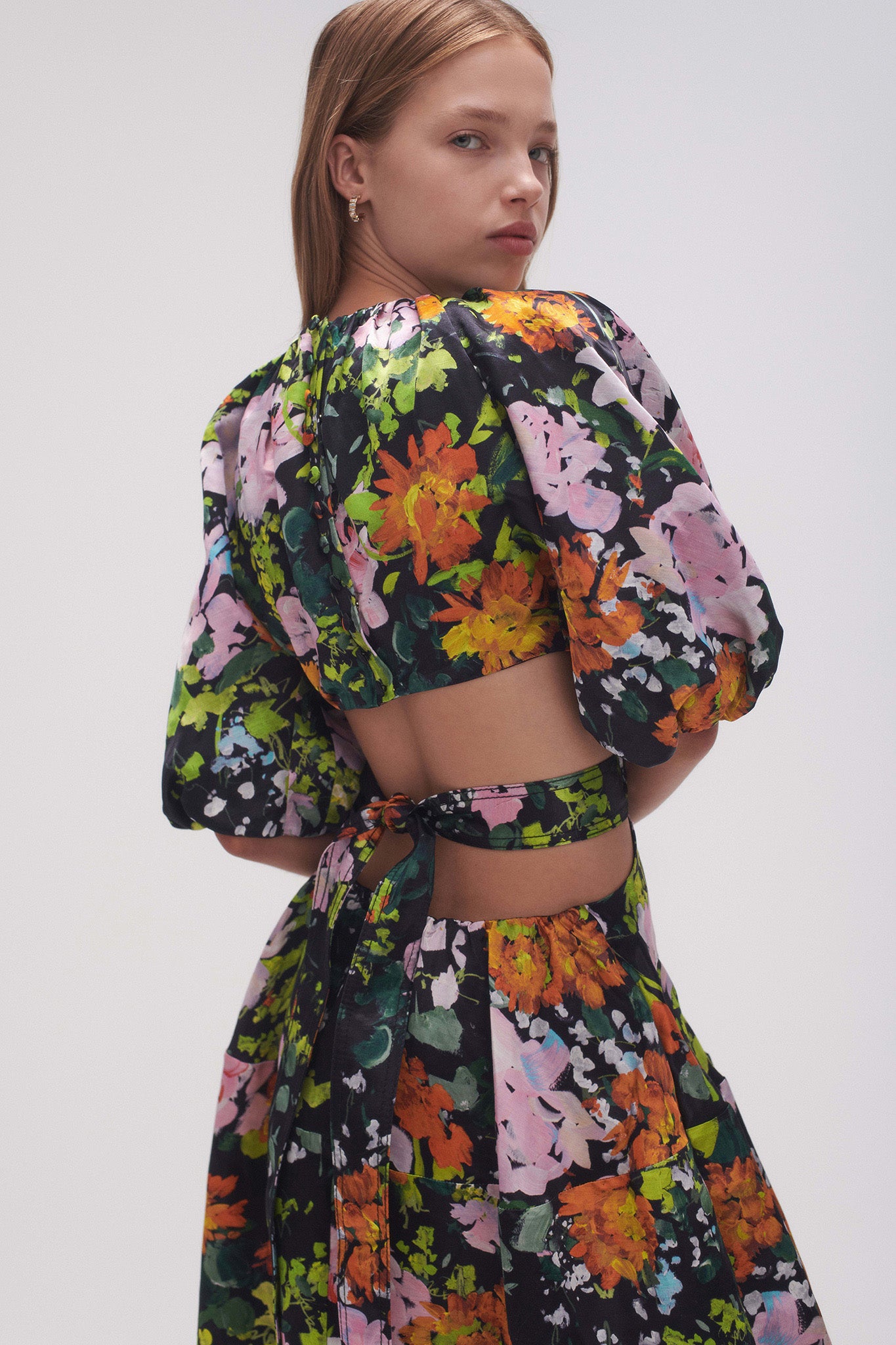 Mimosa Cutout Midi Dress | Midnight Floral | Aje Aje AU Mimosa Cutout Midi Dress | Midnight Floral | Aje Aje AU