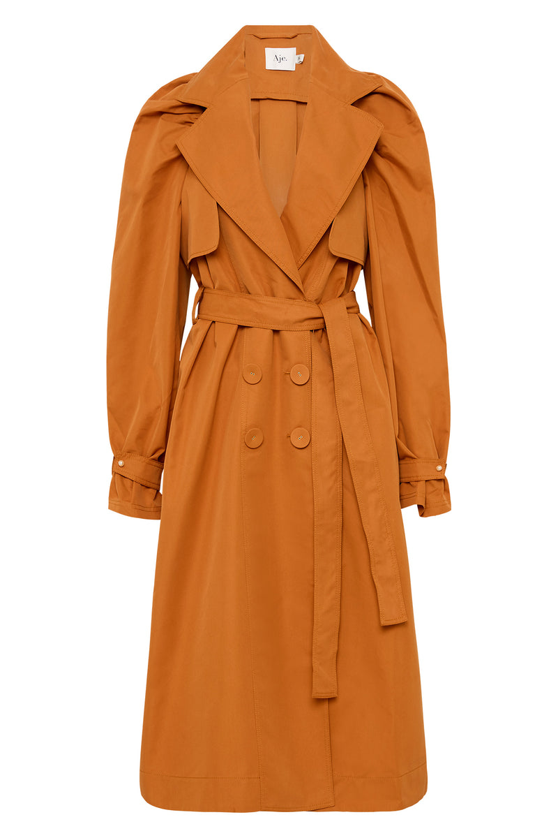 Roxanne Trench Coat Chestnut Brown Aje Aje AU