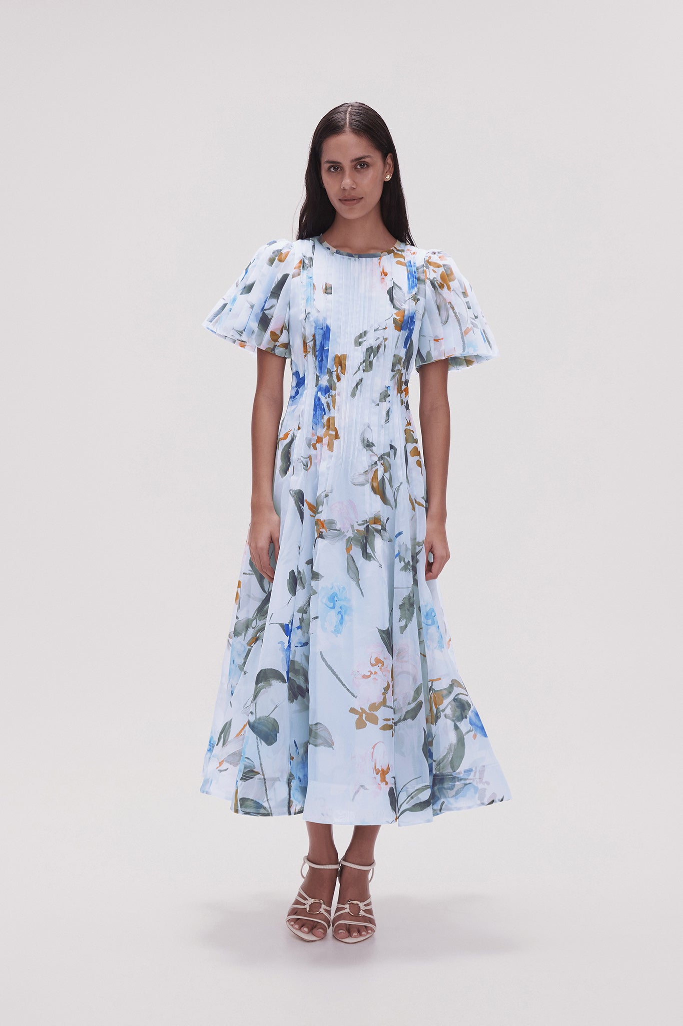 nova pleated midi dress aje Nova Pleated Midi Dress-LILAC / 6