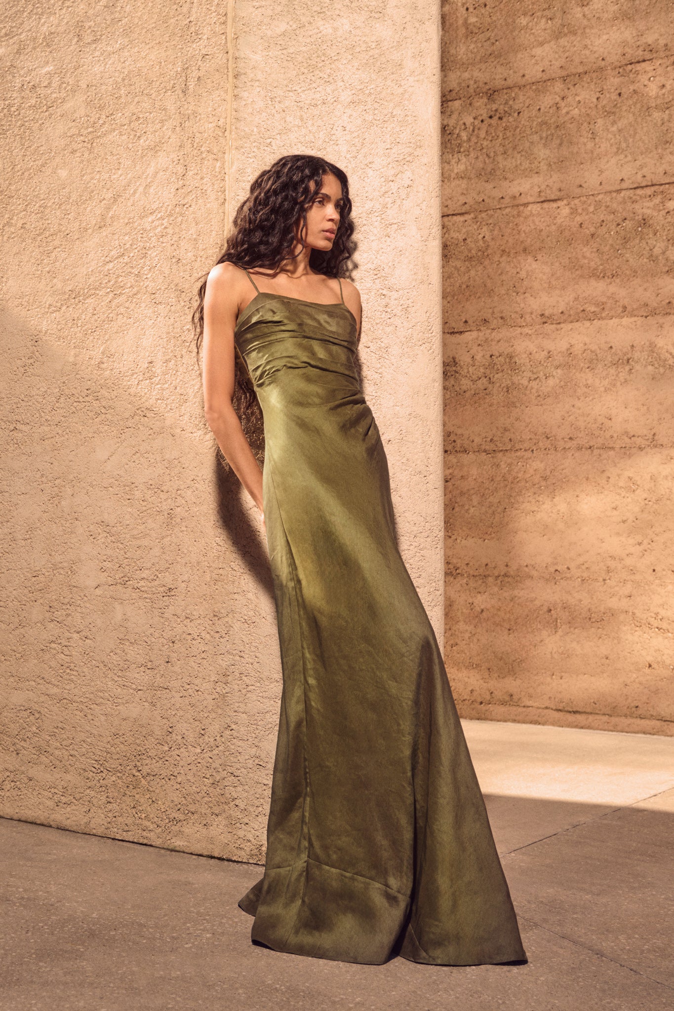 Clarice Draped Maxi Dress | Deep Olive | Aje Aje AU Clarice Draped Maxi Dress | Deep Olive | Aje Aje AU