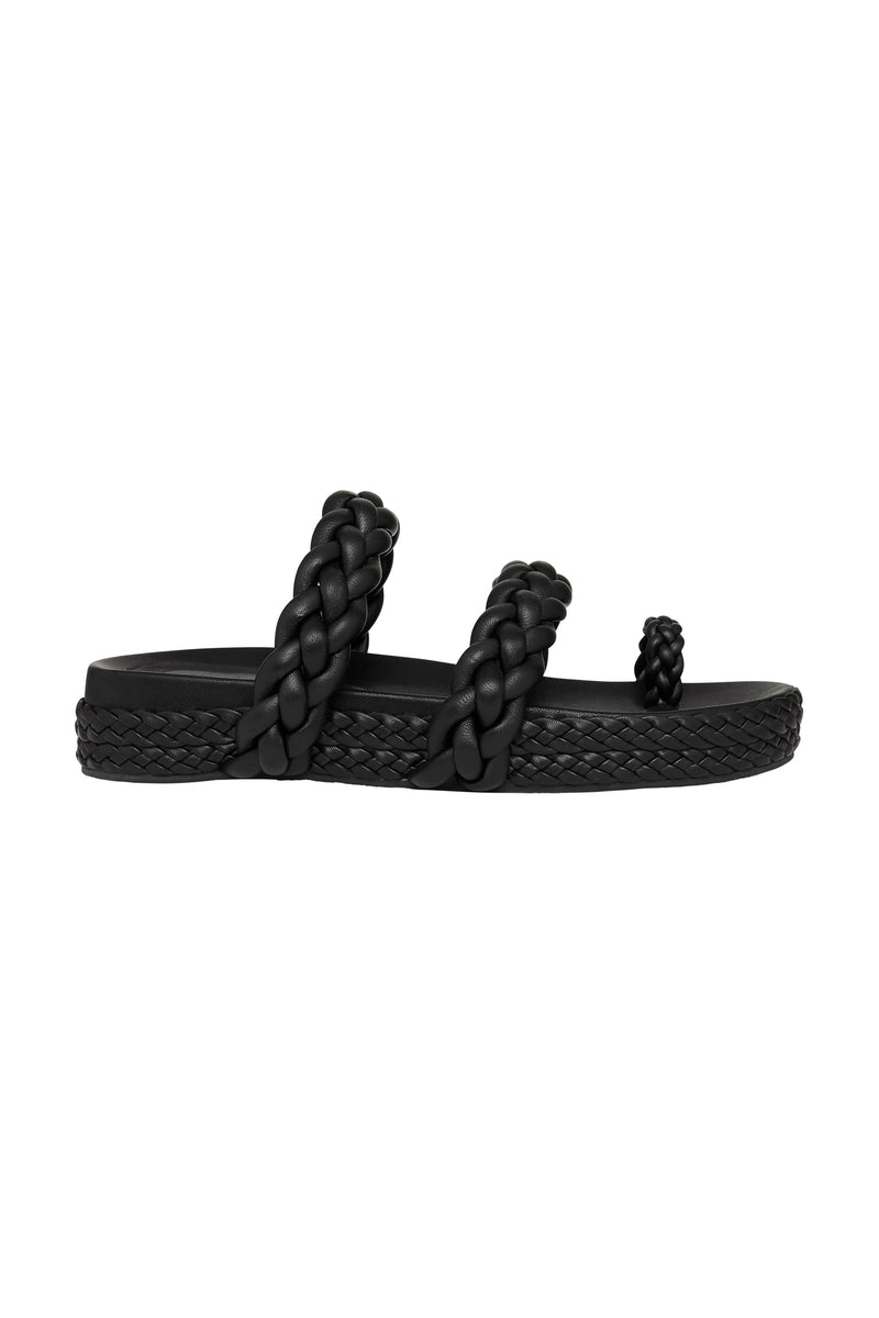 Promenade Braided Chunky Slide Black Aje Aje AU promenade-braided-chunky-slide-black-aje-aje-au