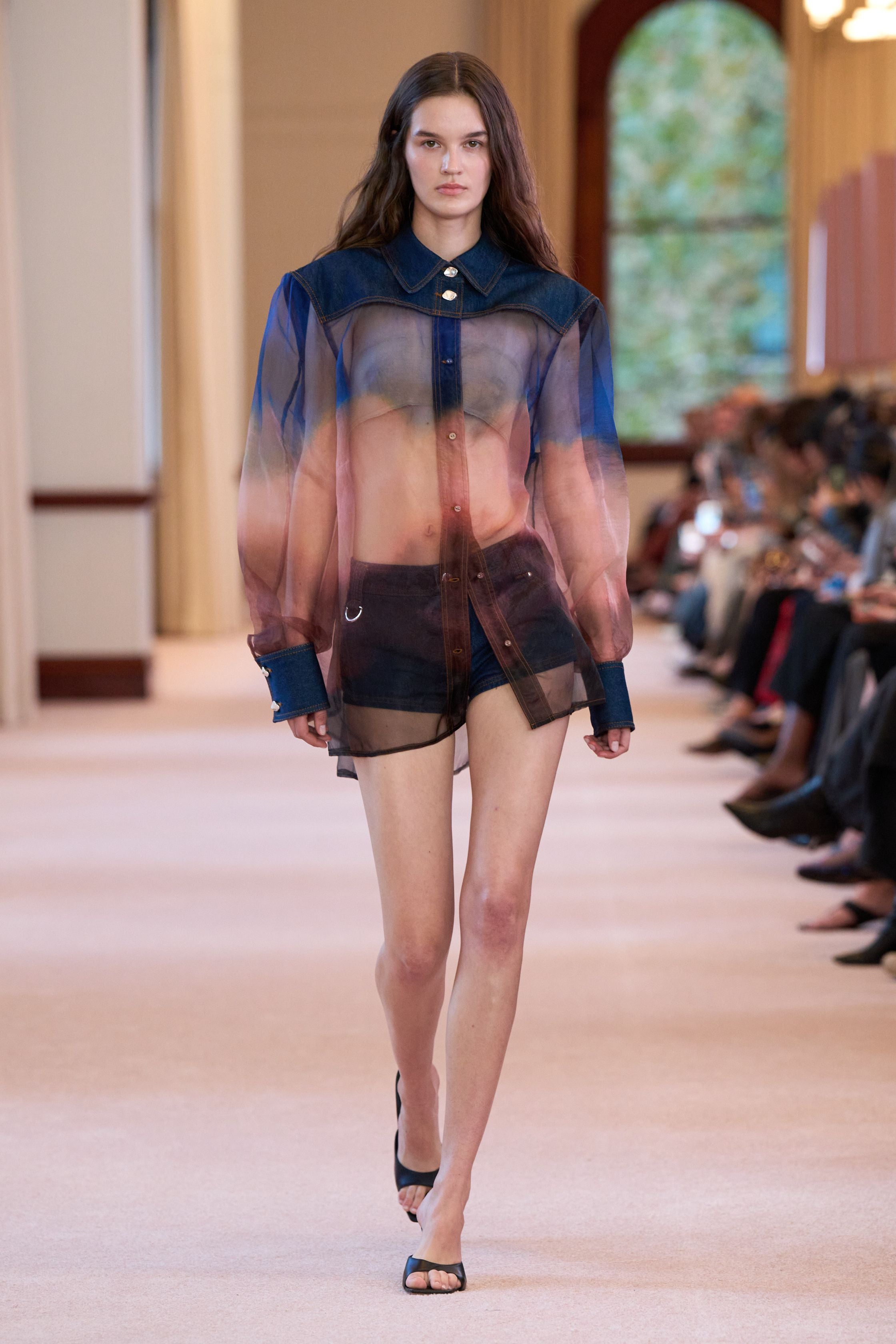 Remie Denim Organza Shirt