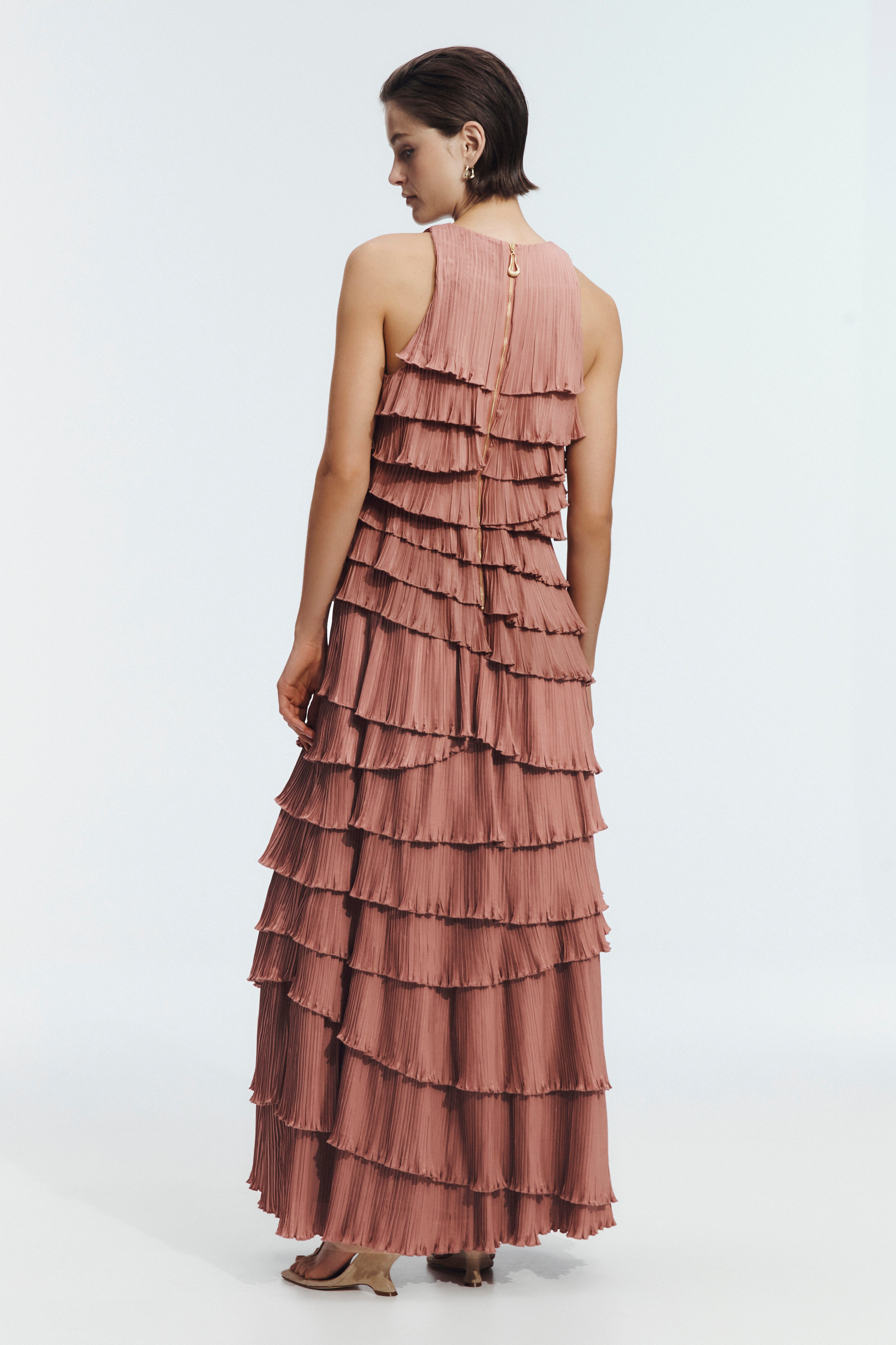 Dew Pleated Maxi Dress