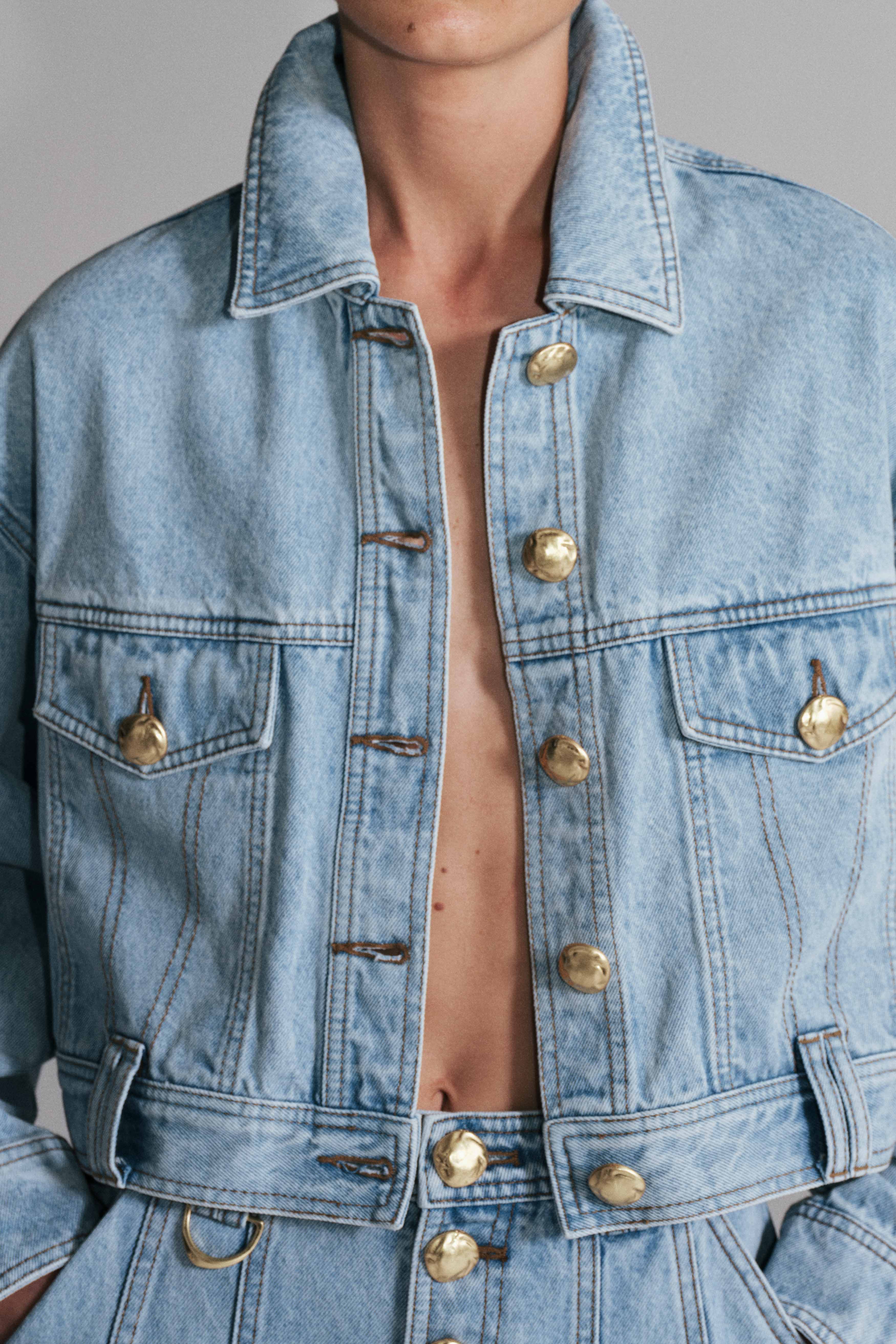 Joy Curved Back Denim Jacket