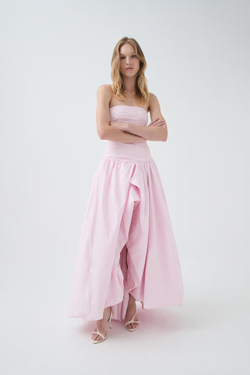 AJE Violette Bubble Hem Maxi Pastel Pink