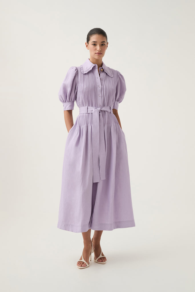 Madeleine Belted Midi Dress | Lilac | Aje – Aje AU