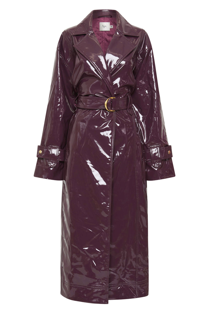 Verve Trench Coat | Mulberry | Aje – Aje AU