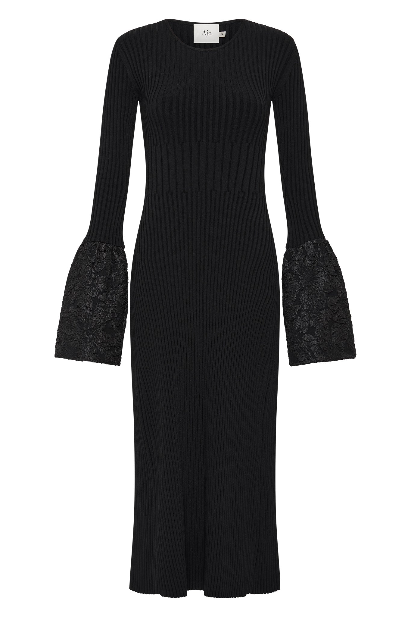 Flute Knit Midi Dress | Black | Aje Aje AU Flute Knit Midi Dress | Black | Aje Aje AU