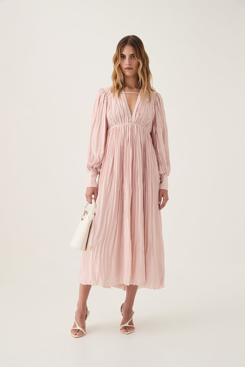 Catalyst Pleated Midi Dress | Blush Pink | Aje – Aje AU