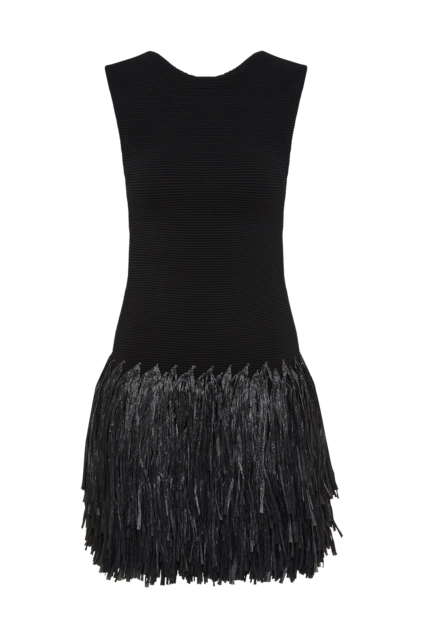 Rushes Raffia Knit Mini Dress | Black | Aje Aje AU Rushes Raffia Knit Mini Dress | Black | Aje Aje AU
