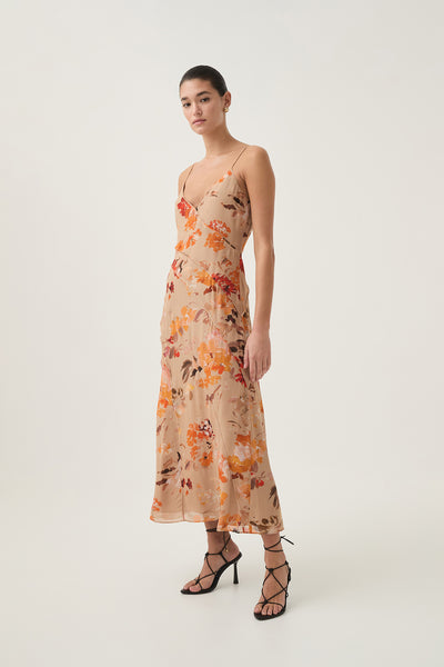Exurbia Seamed Midi Dress-MEADOW BLOOMS / 4