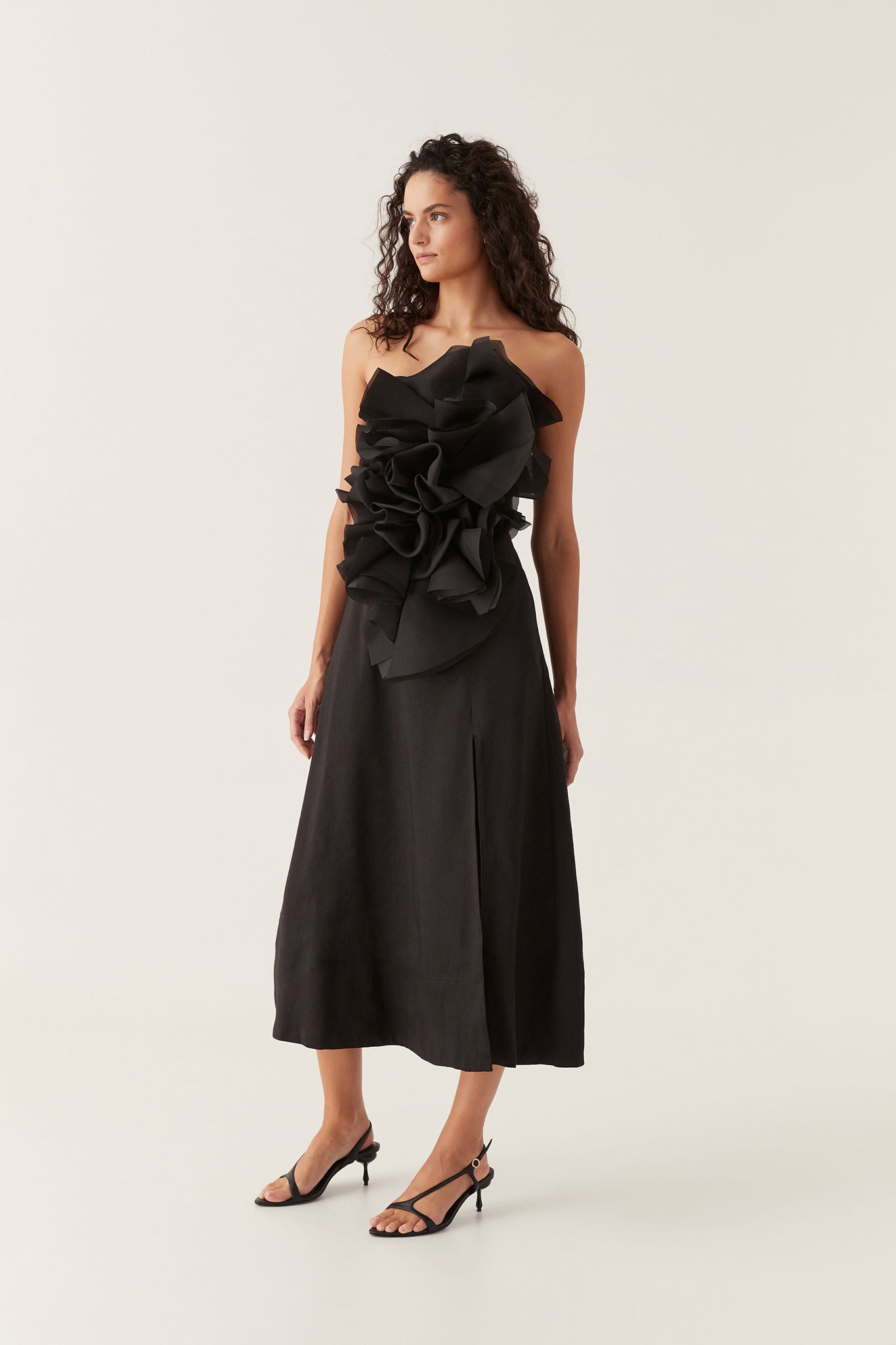 aje energy midi dress Energy Midi Dress-BLACK / 4