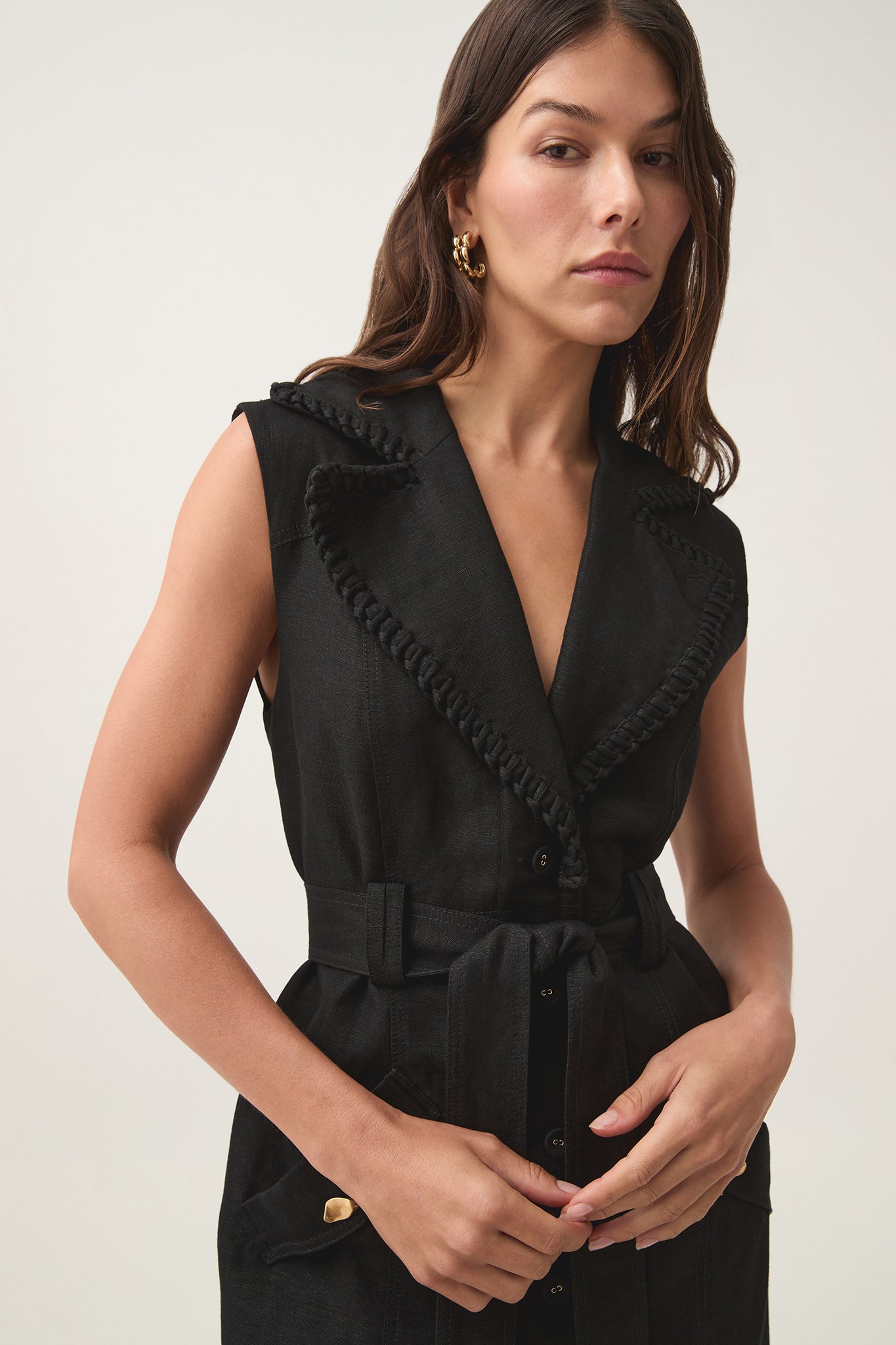 aje encompass utility midi dress Encompass Utility Midi Dress | Black