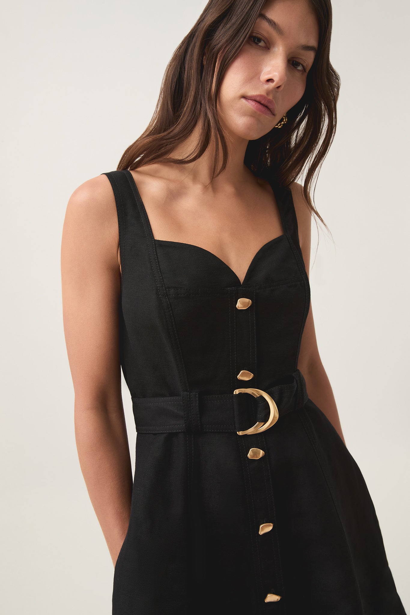 aje clay belted mini dress Clay Belted Mini Dress-WILLOW GREEN / 4