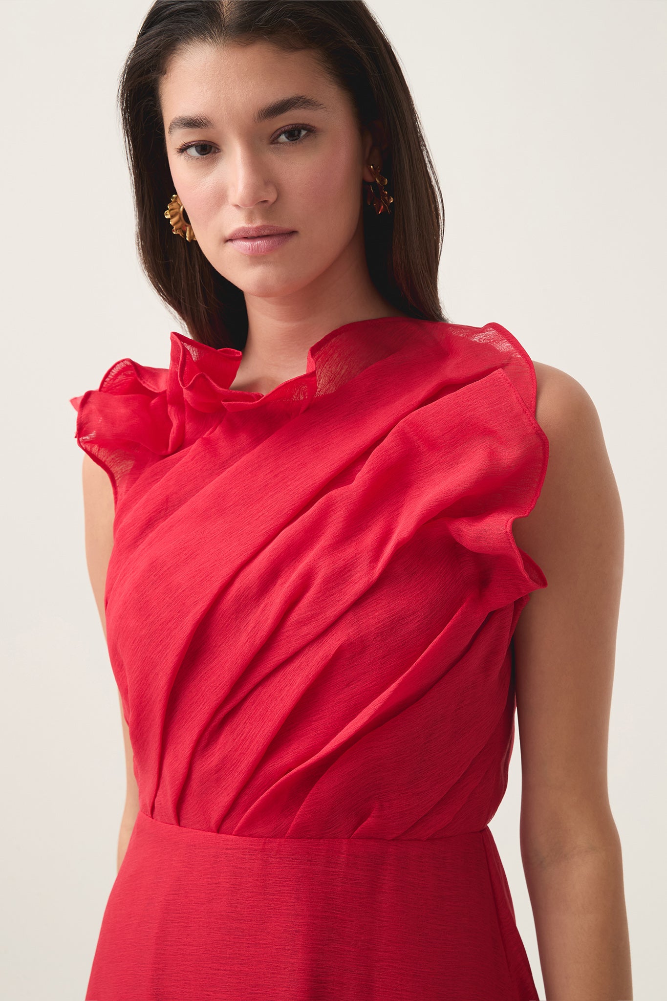 Genesi Collection Reds Genesis Midi Dress | Scarlet Red | Aje – Aje AU