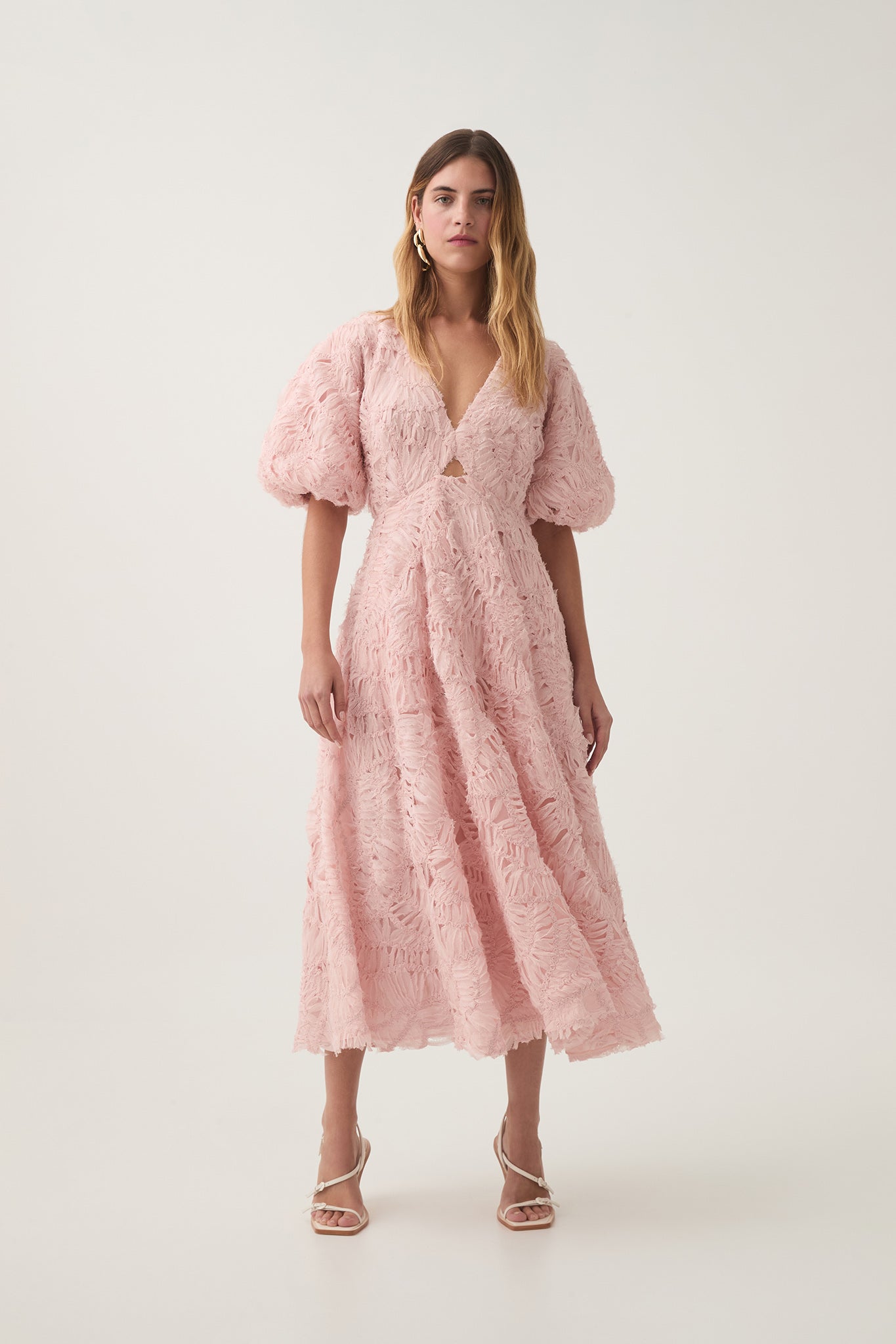 aje mimosa midi dress Mimosa Cutout Midi Dress-MIDNIGHT FLORAL / 4