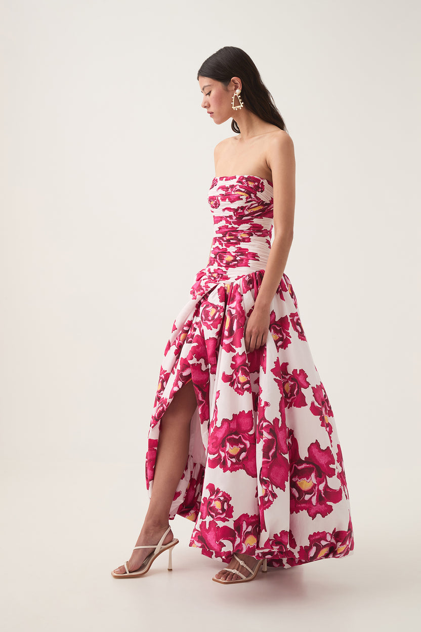 Behold Maxi Dress Boldly Blooming Cobalt