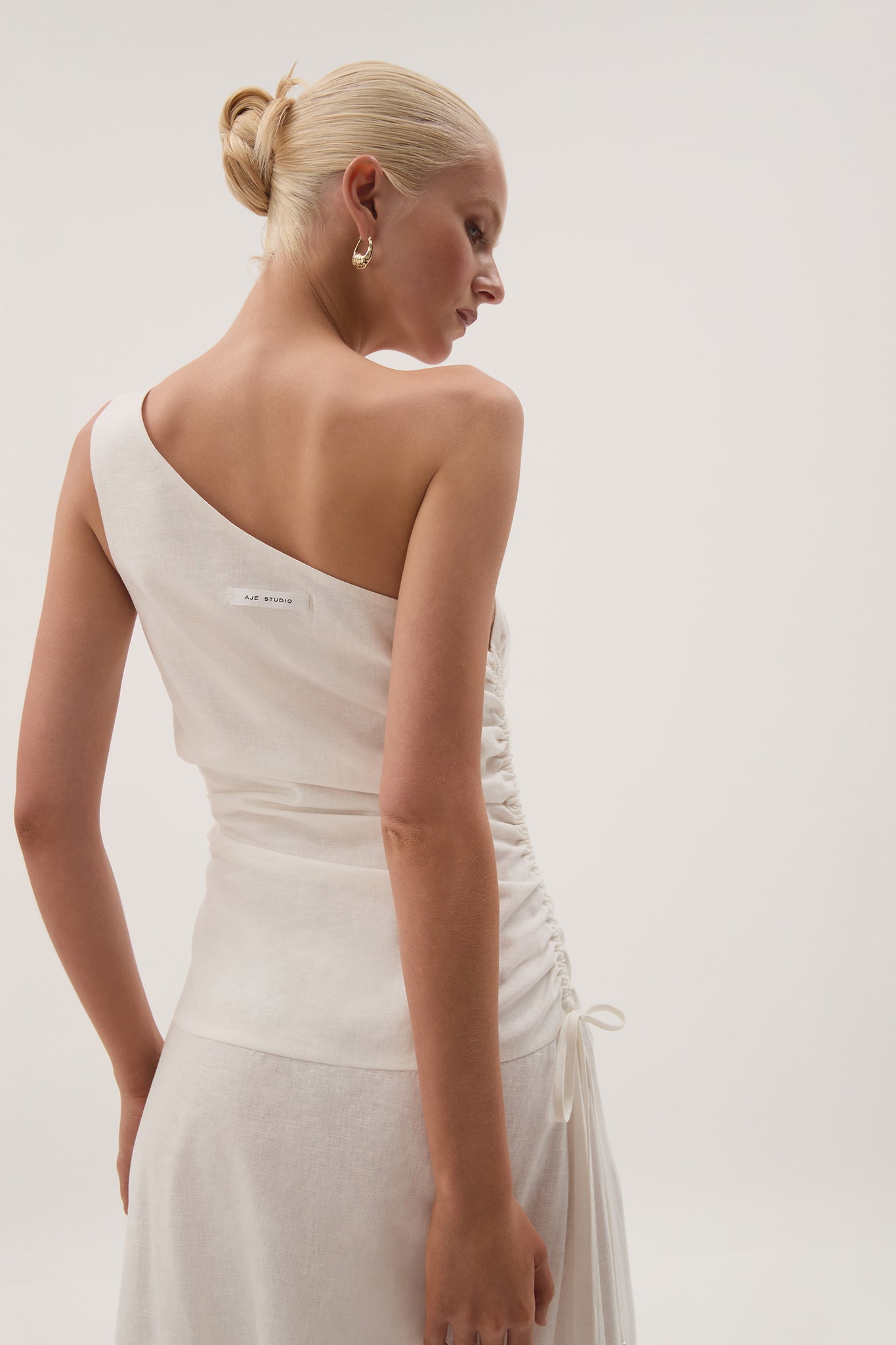 aje daze one shoulder maxi dress Daze One Shoulder Maxi Dress-WHITE / 4