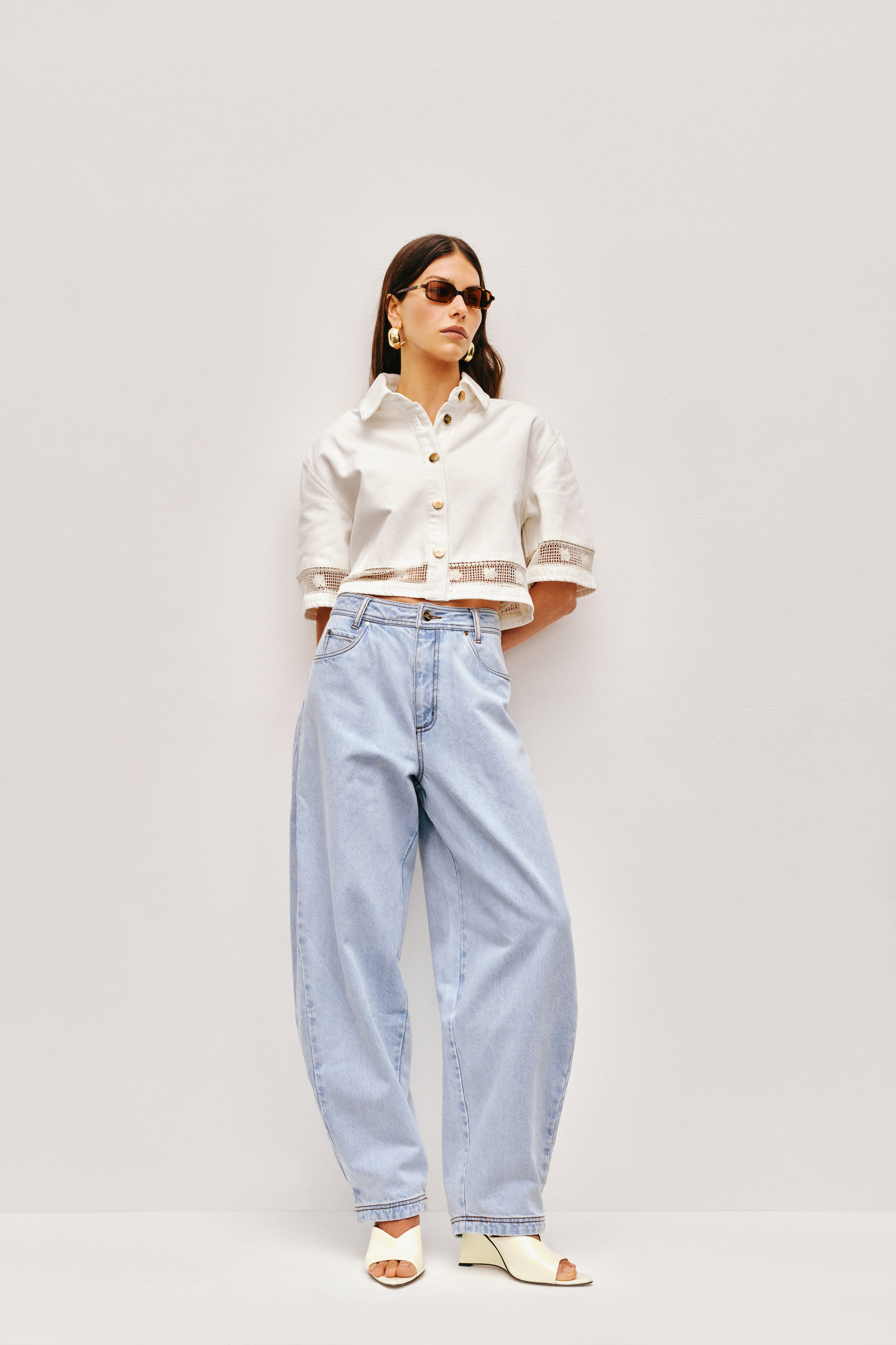 Blues Denim Barrel Jeans