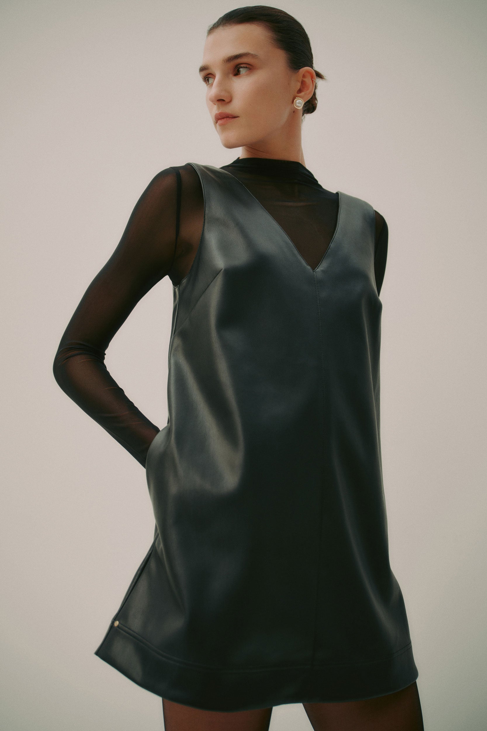raven vegan leather dress Fashion Rta Leather Dress Raven Vegan Leather Dress XS Deep Purple
