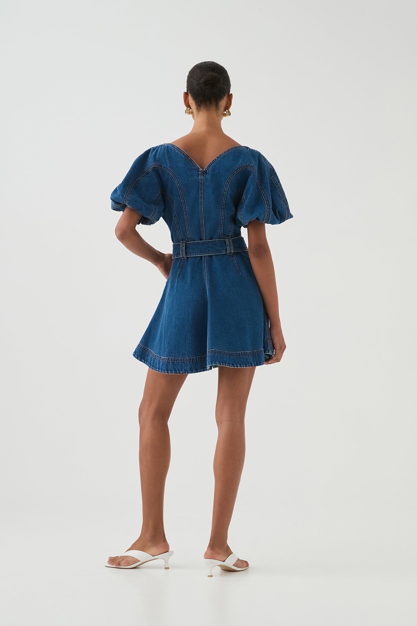 Harper Denim Mini Dress | Classic Wash