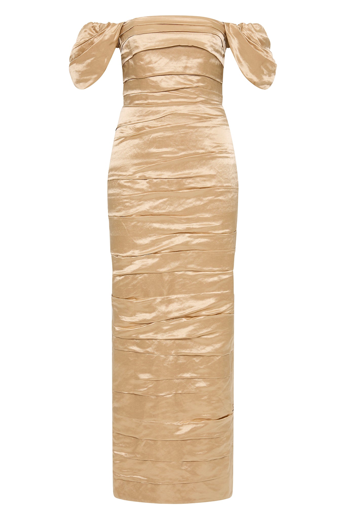 Zara Gathered Midi Dress | Gold | Aje Aje AU Zara Gathered Midi Dress | Gold | Aje Aje AU