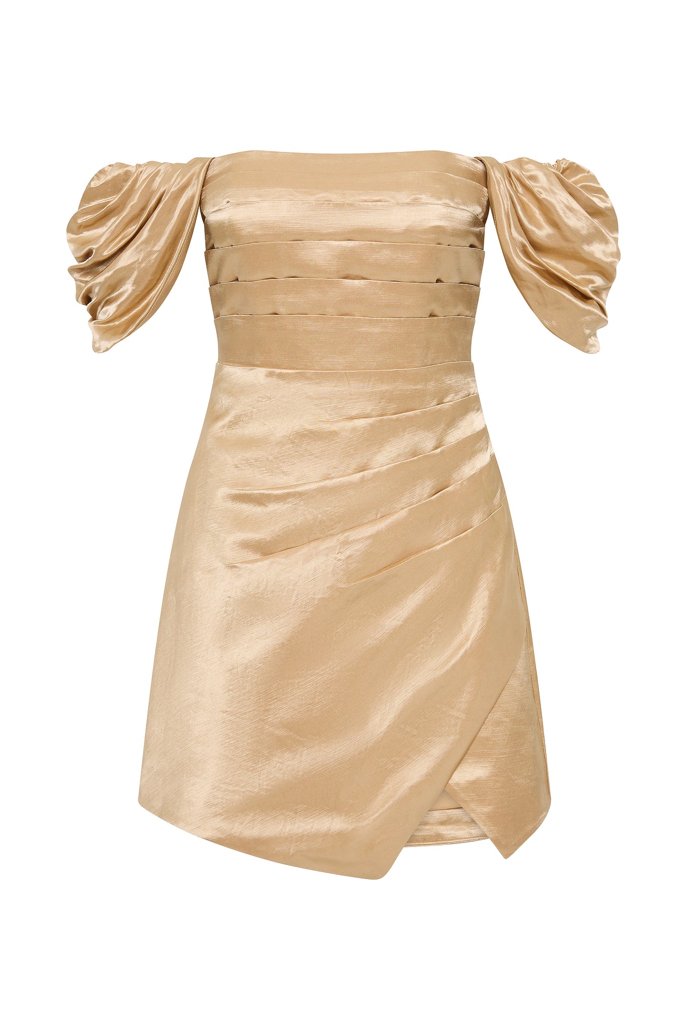 Paradise Wrap Front Mini Dress | Gold | Aje Aje AU Paradise Wrap Front Mini Dress | Gold | Aje Aje AU