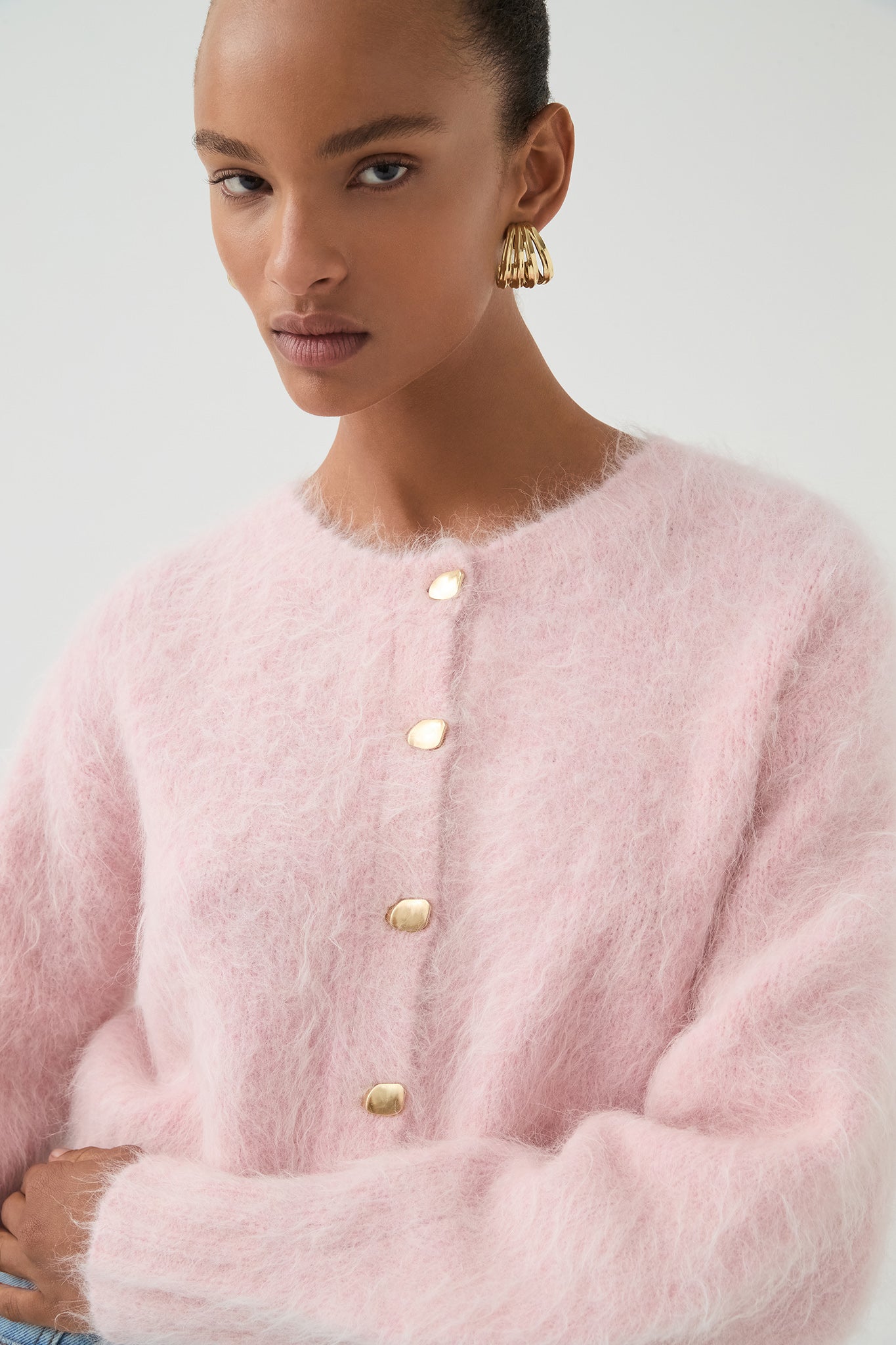 Celine Fluffy Cardigan Ballerina Pink Aje – Aje AU