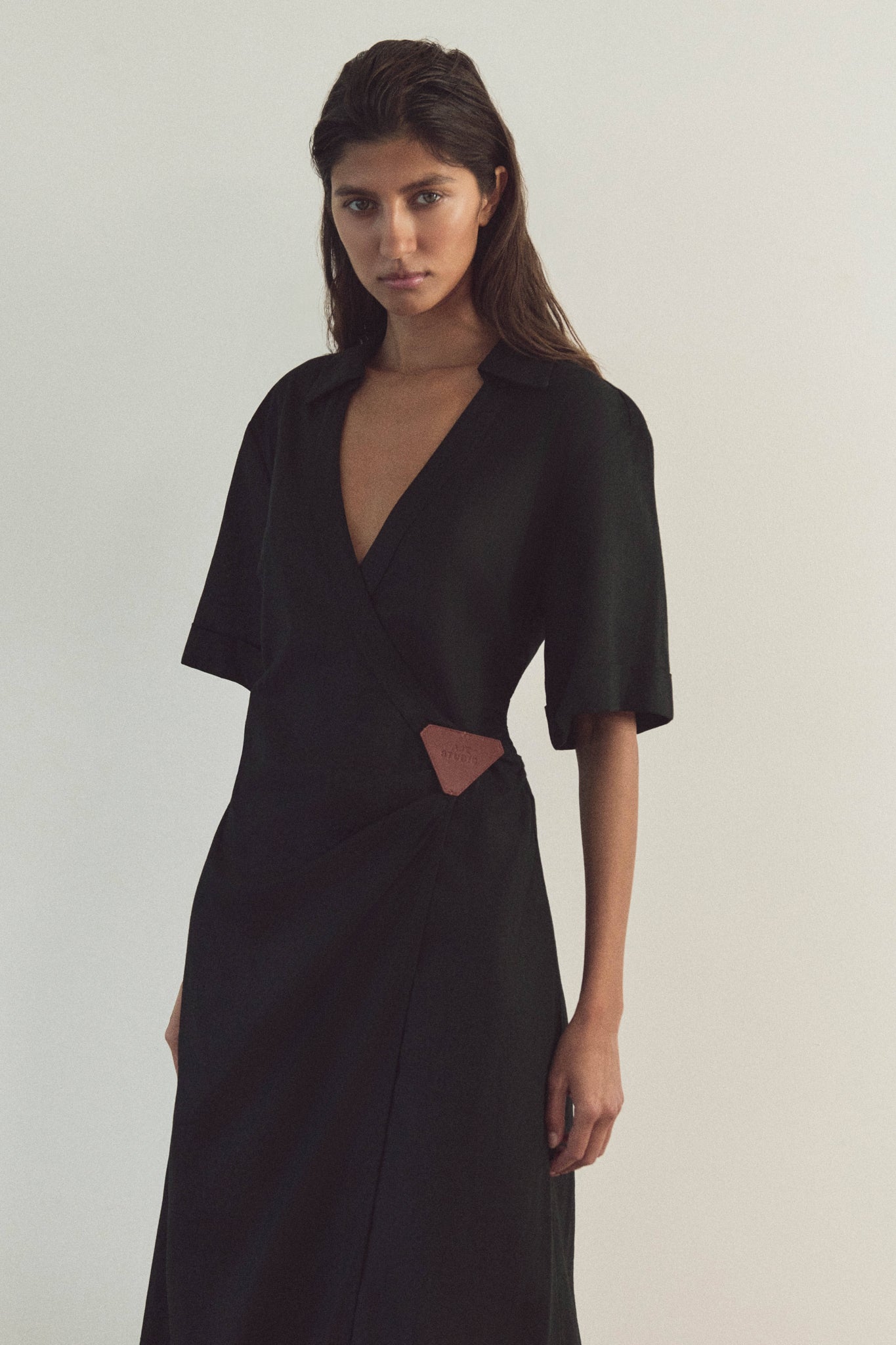 Corine Wrap Midi Dress