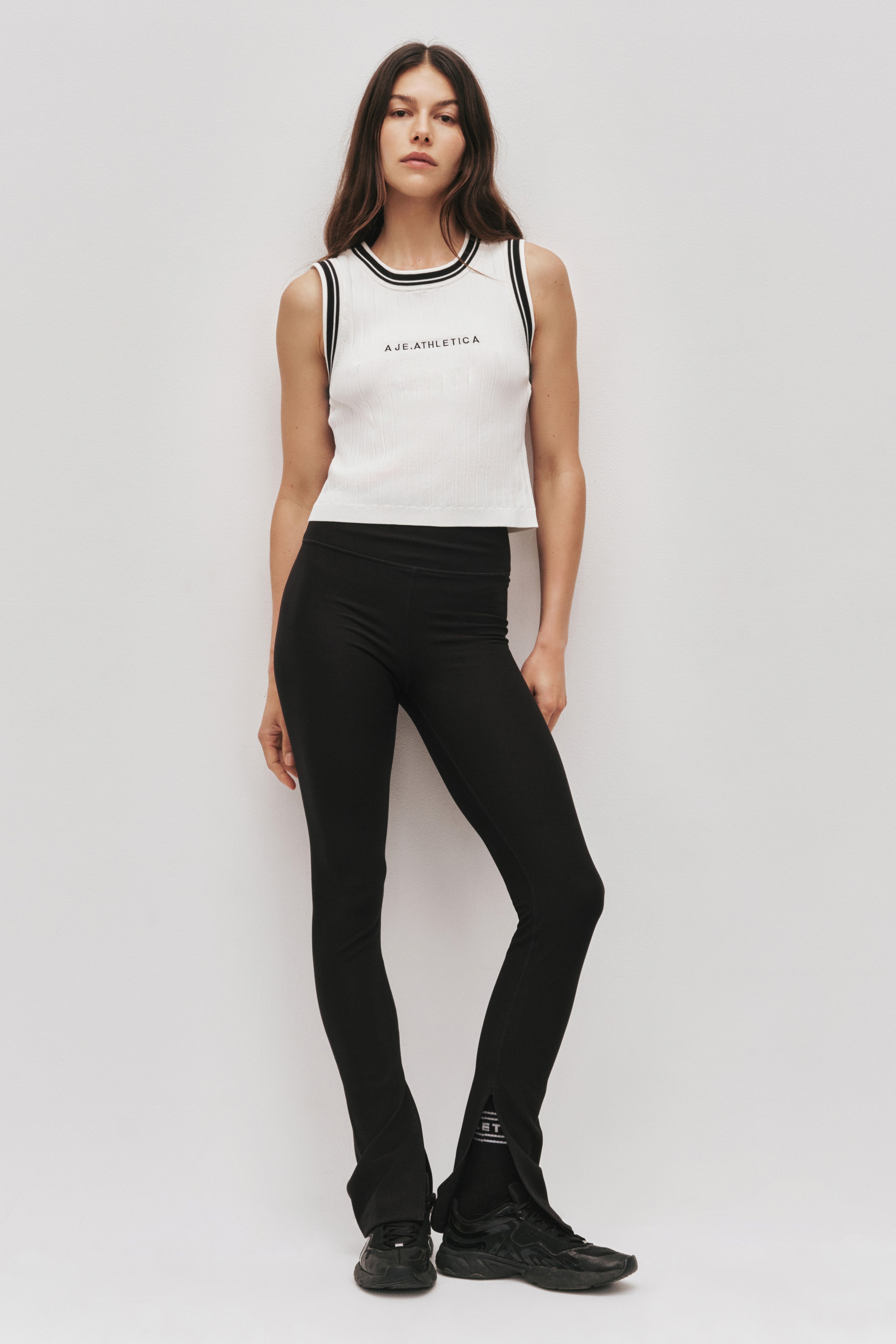 Contrast Rib Knit Tank 135 | White | Aje Athletica – Aje AU