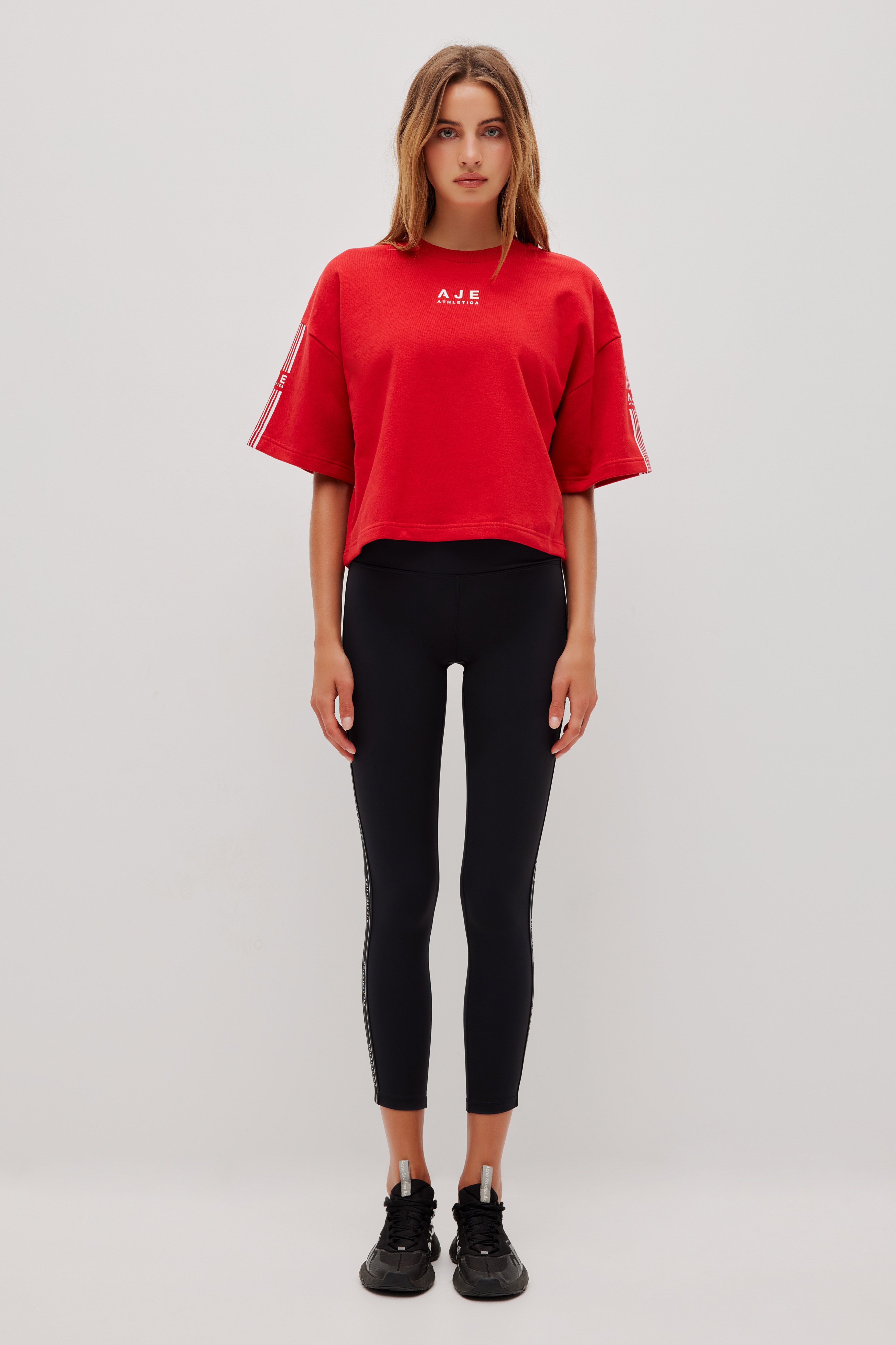 Stripe Crop Terry Tee 116