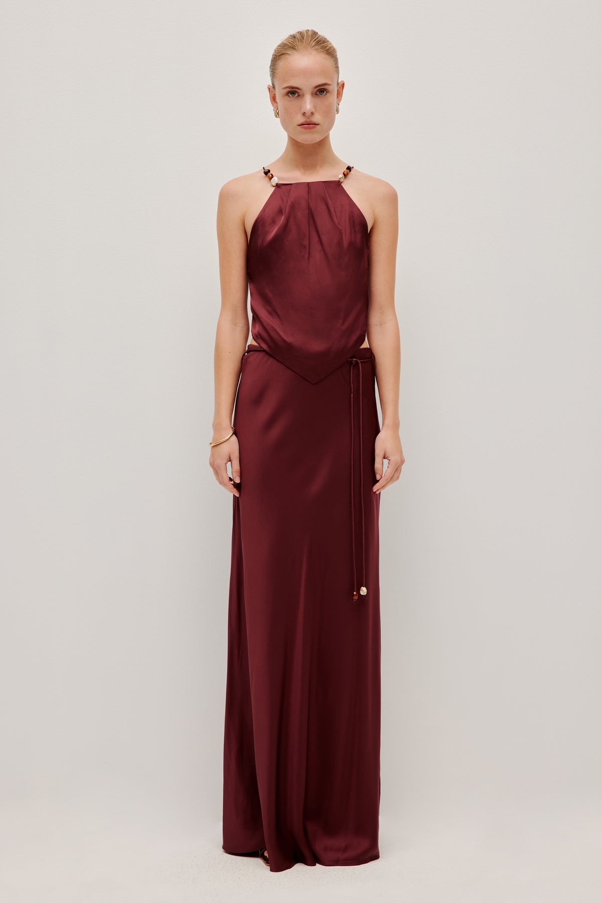 Roux Cross Back Top | Garnet | Aje Studio – Aje AU