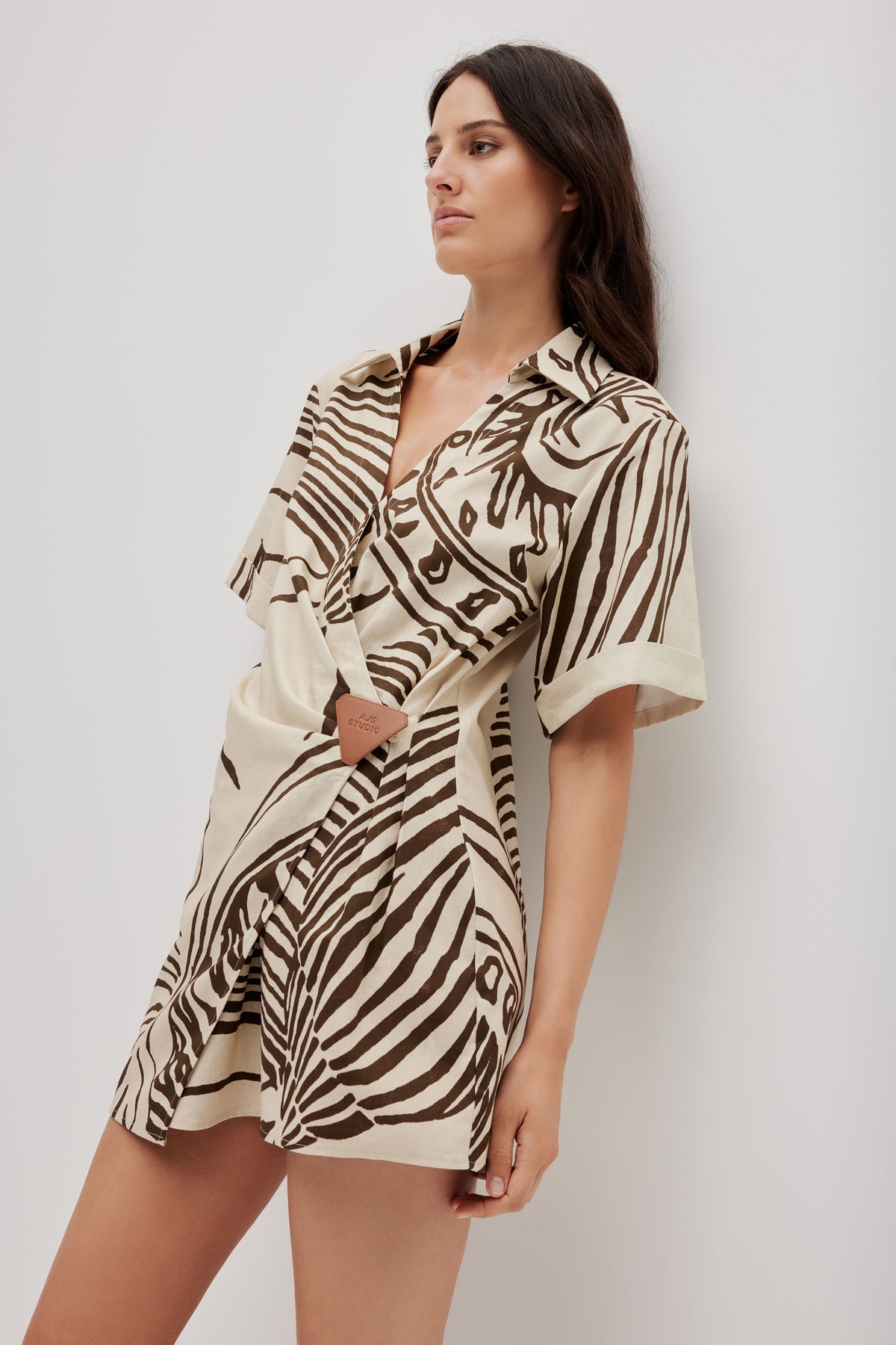 jersey wrap dress australia Sable Mini | Isola Natural Womens dresses
