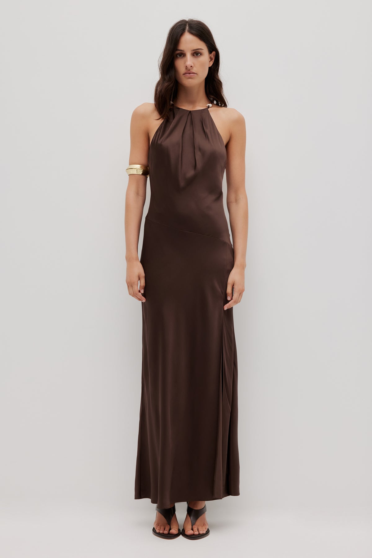 Roux Cross Back Maxi Dress | Chocolate | Aje Studio – Aje AU