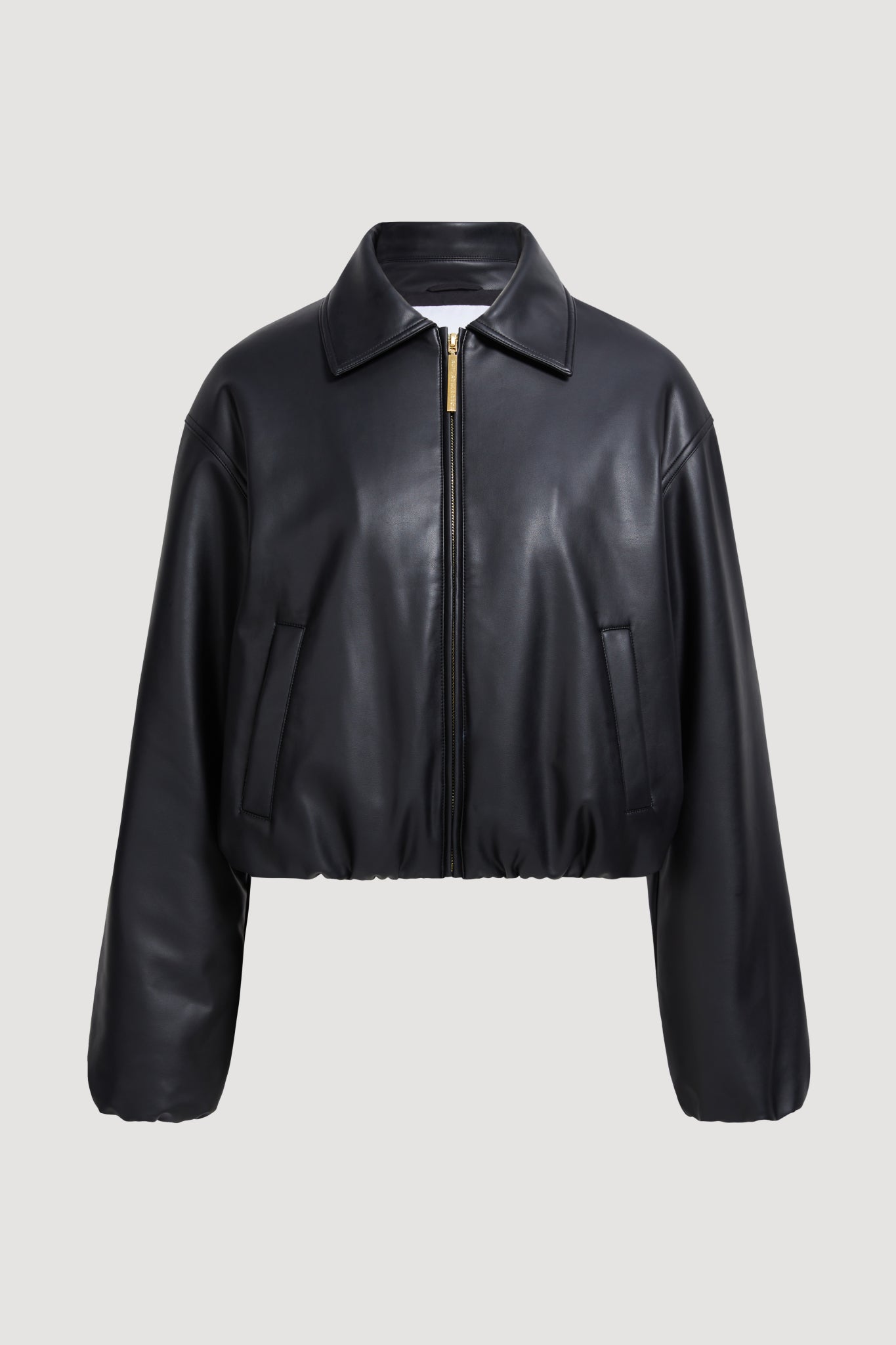 Vegan Leather Bomber Jacket