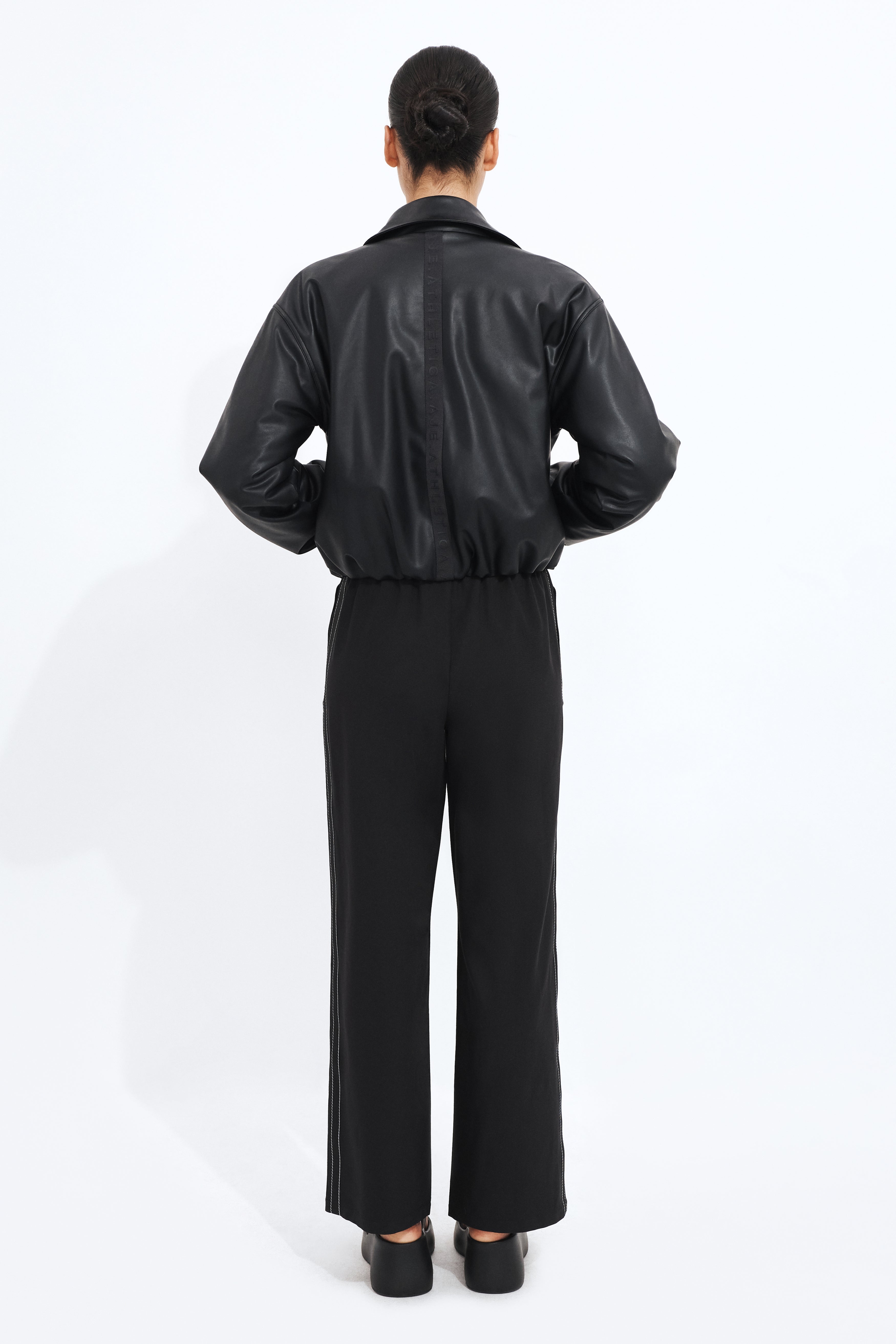 Vegan Leather Bomber Jacket