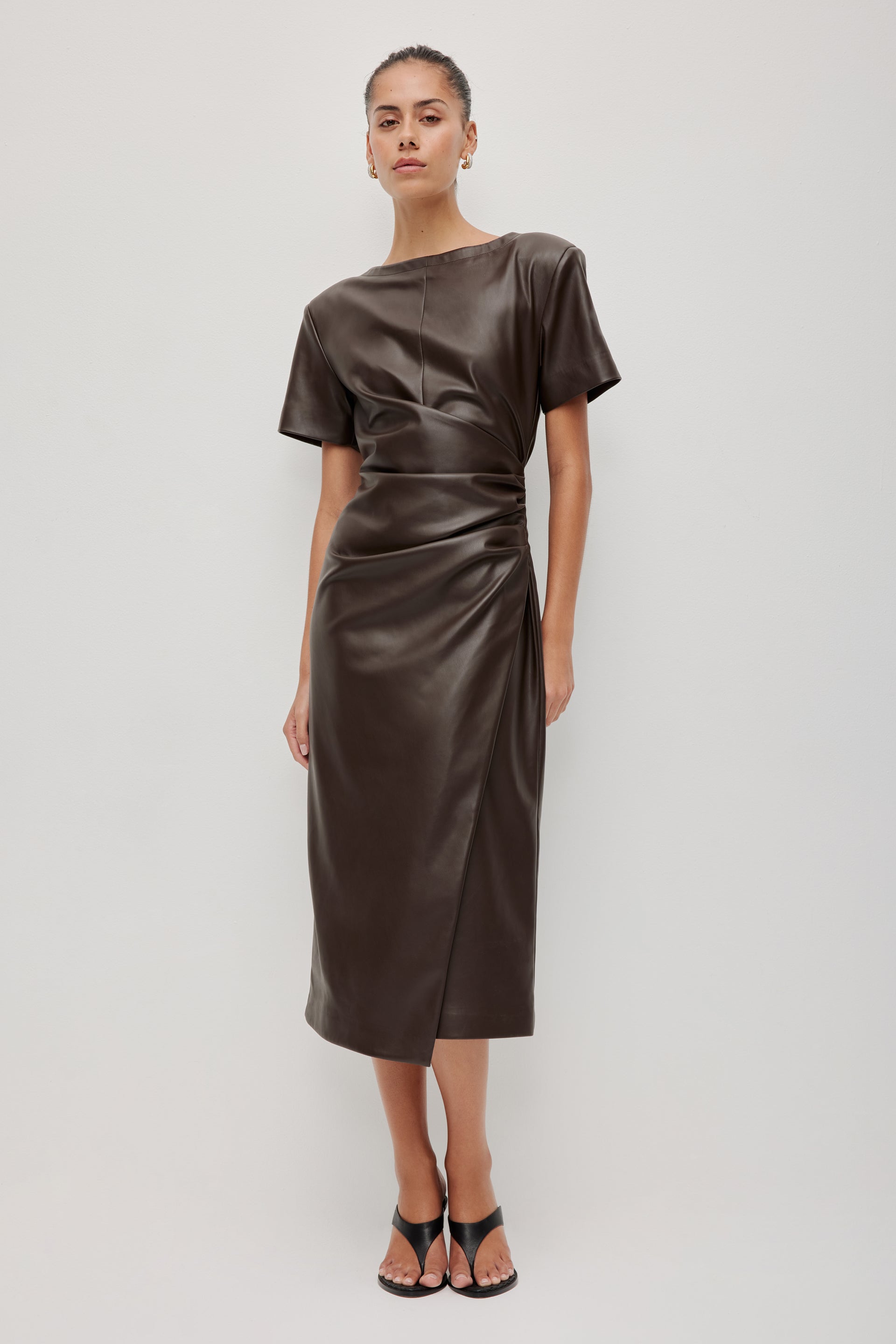 Saskia Midi Dress | Chocolate