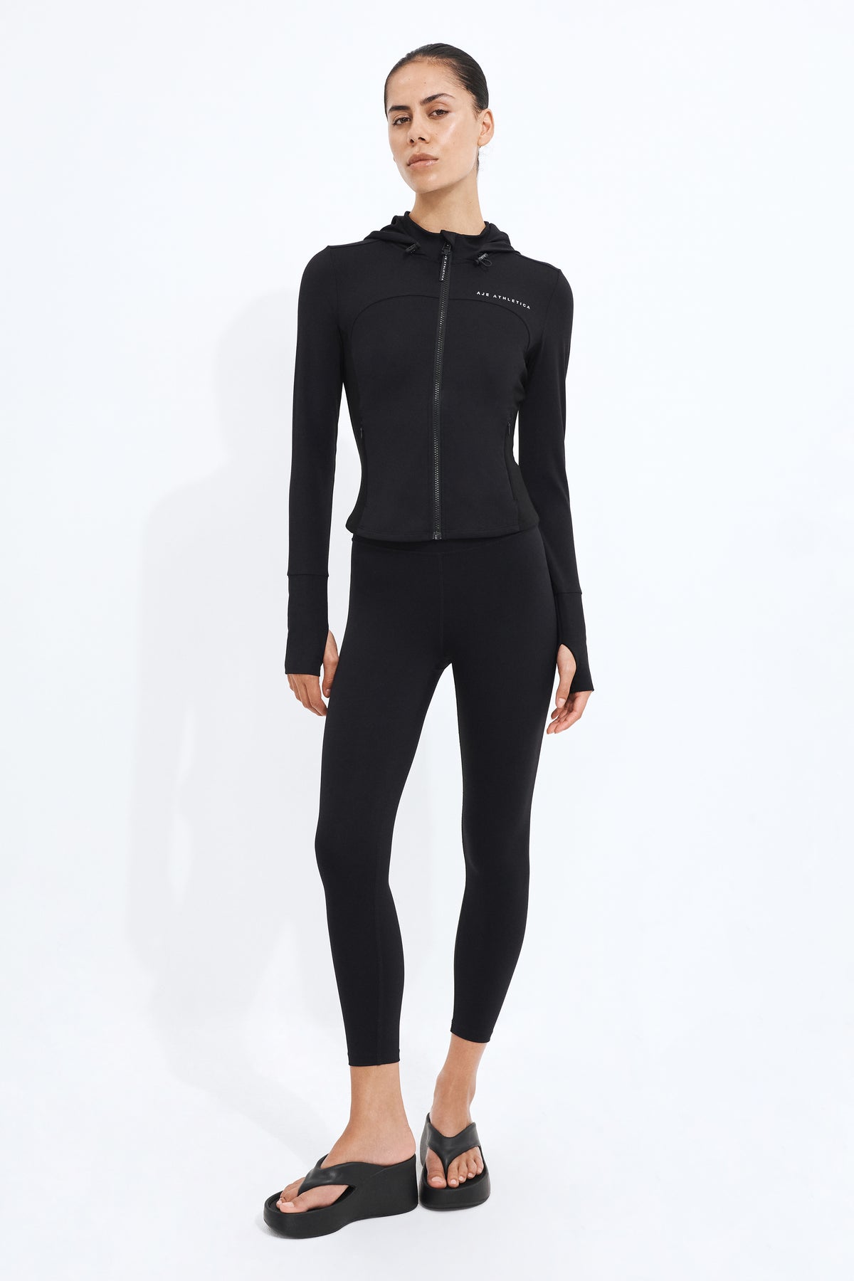 Panelled Running Jacket | Black | Aje Athletica – Aje AU