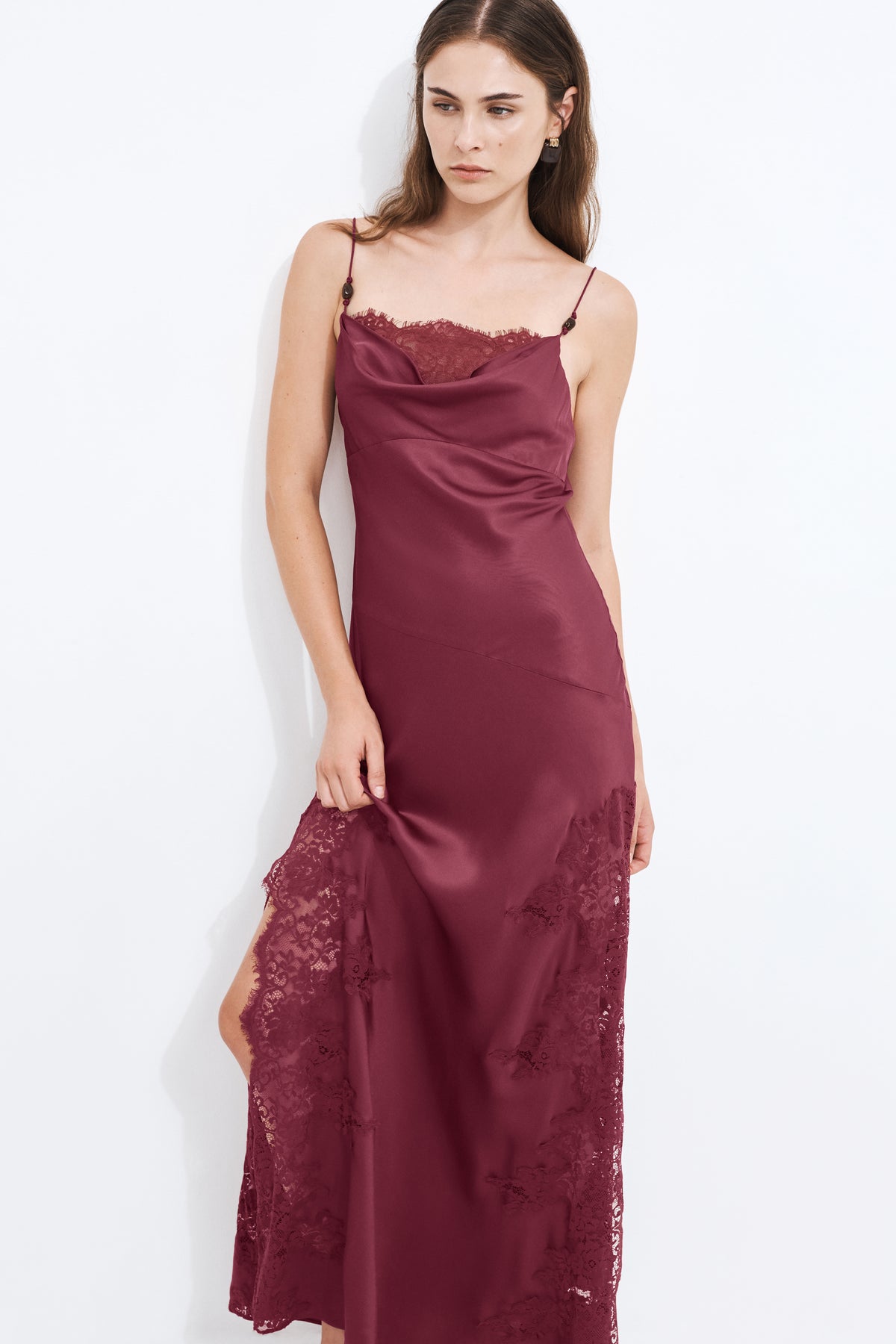 akela maxi dress merlot Hazel Lace | Color:color5 PrettyLittleThing Women's Cream Printed adding depth and movement Batik