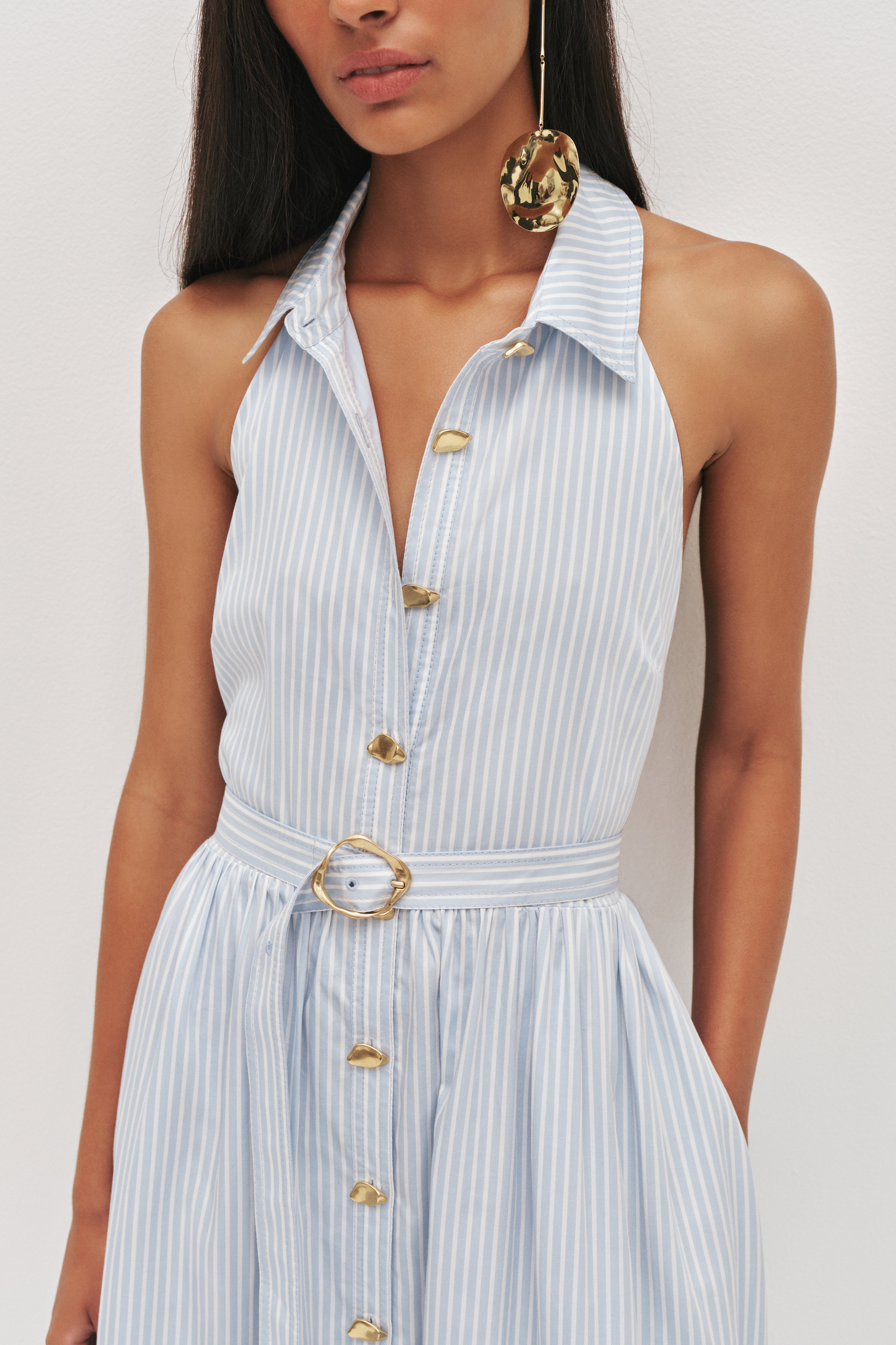 aje halter dress AJE. Elva halterneck stretch-jersey midi dress