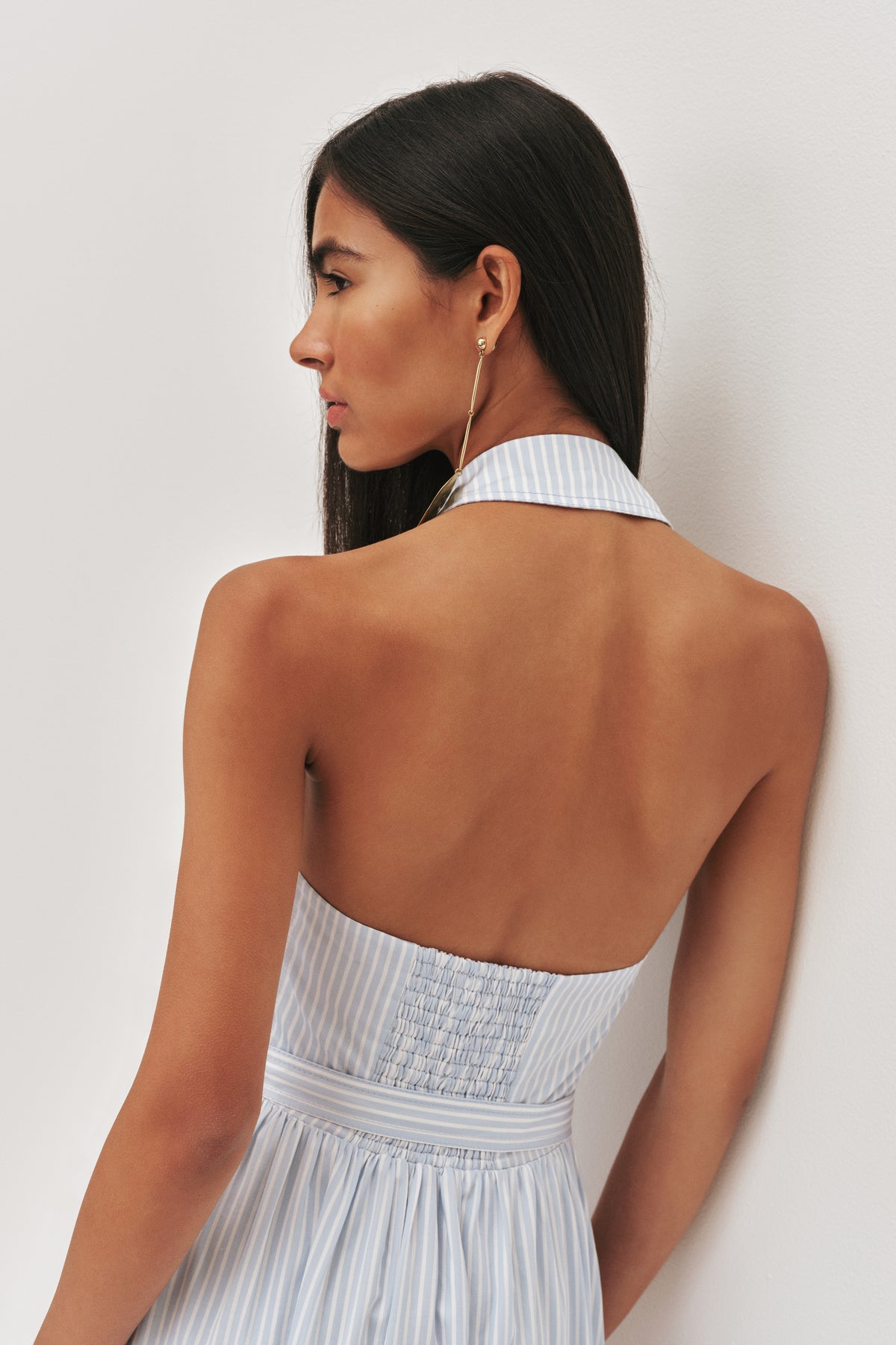 Haze Halter Midi Dress | Muted Sky