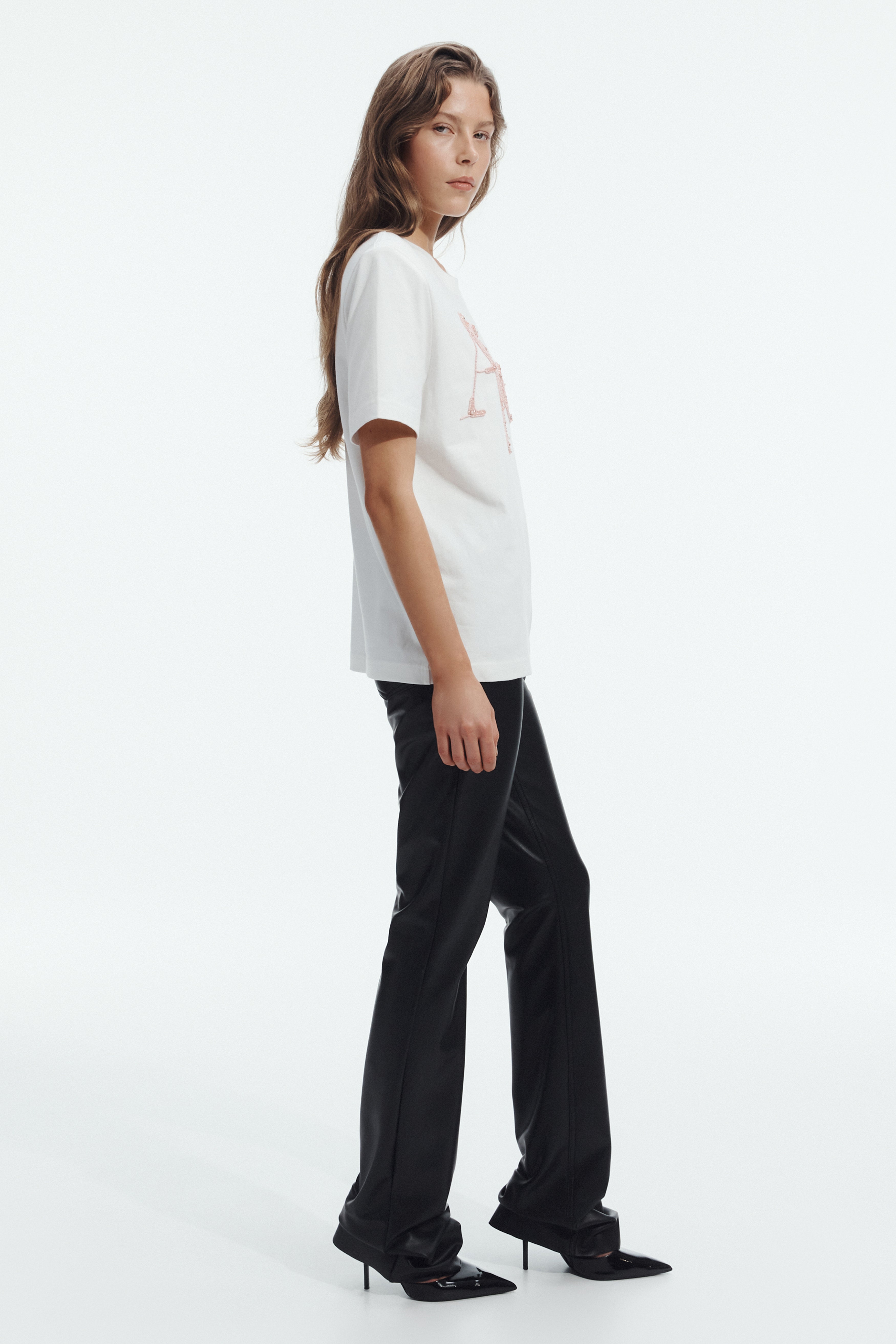 Aimee Beaded Logo Tee